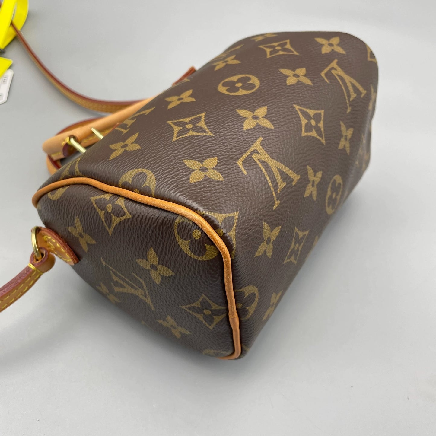 Louis Vuitton - Speedy Nano - Monogram coated canvas with natural Vachetta leather trim - Brown - (mini)
