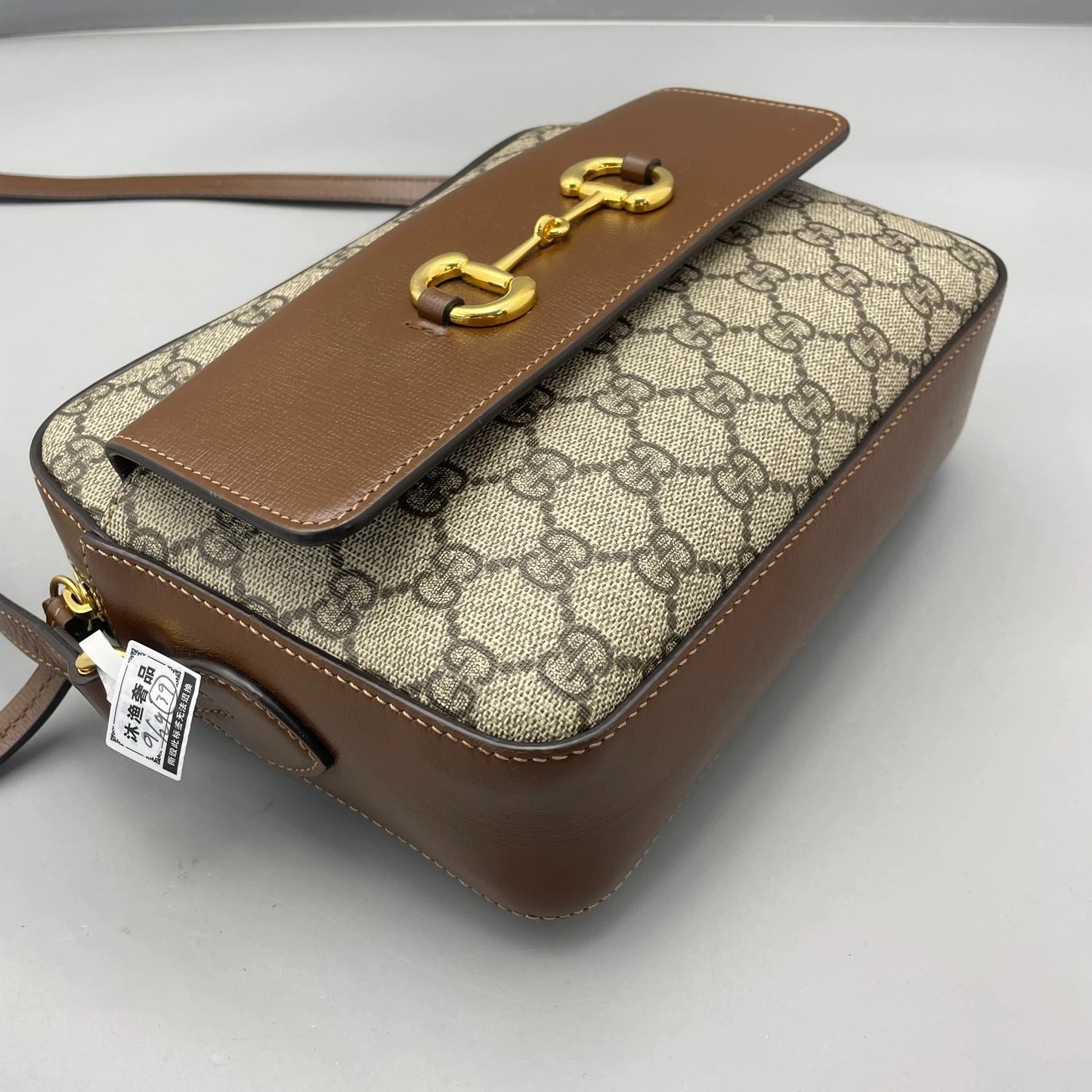Gucci - Horsebit 1955 Camera Bag - GG Supreme canvas with leather trim - Beige and Brown - (small)