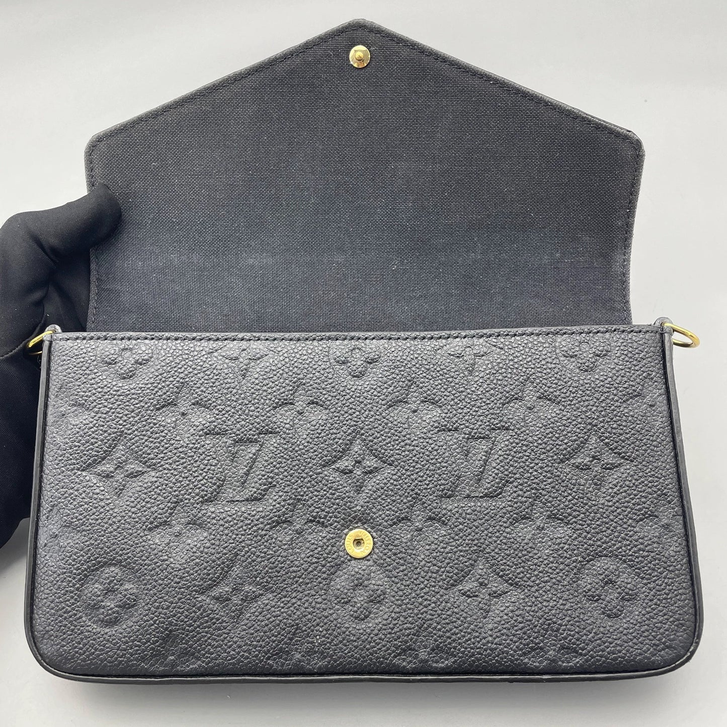 Louis Vuitton - Pochette Félicie - Monogram Empreinte leather - Black - (small)