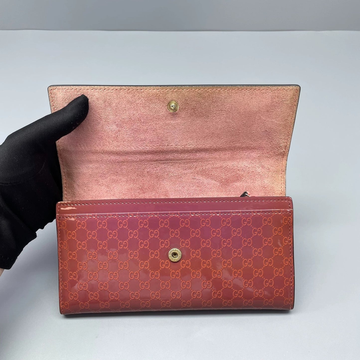 Gucci - Double G Heart Wallet - Patent leather - Pink - (Medium)