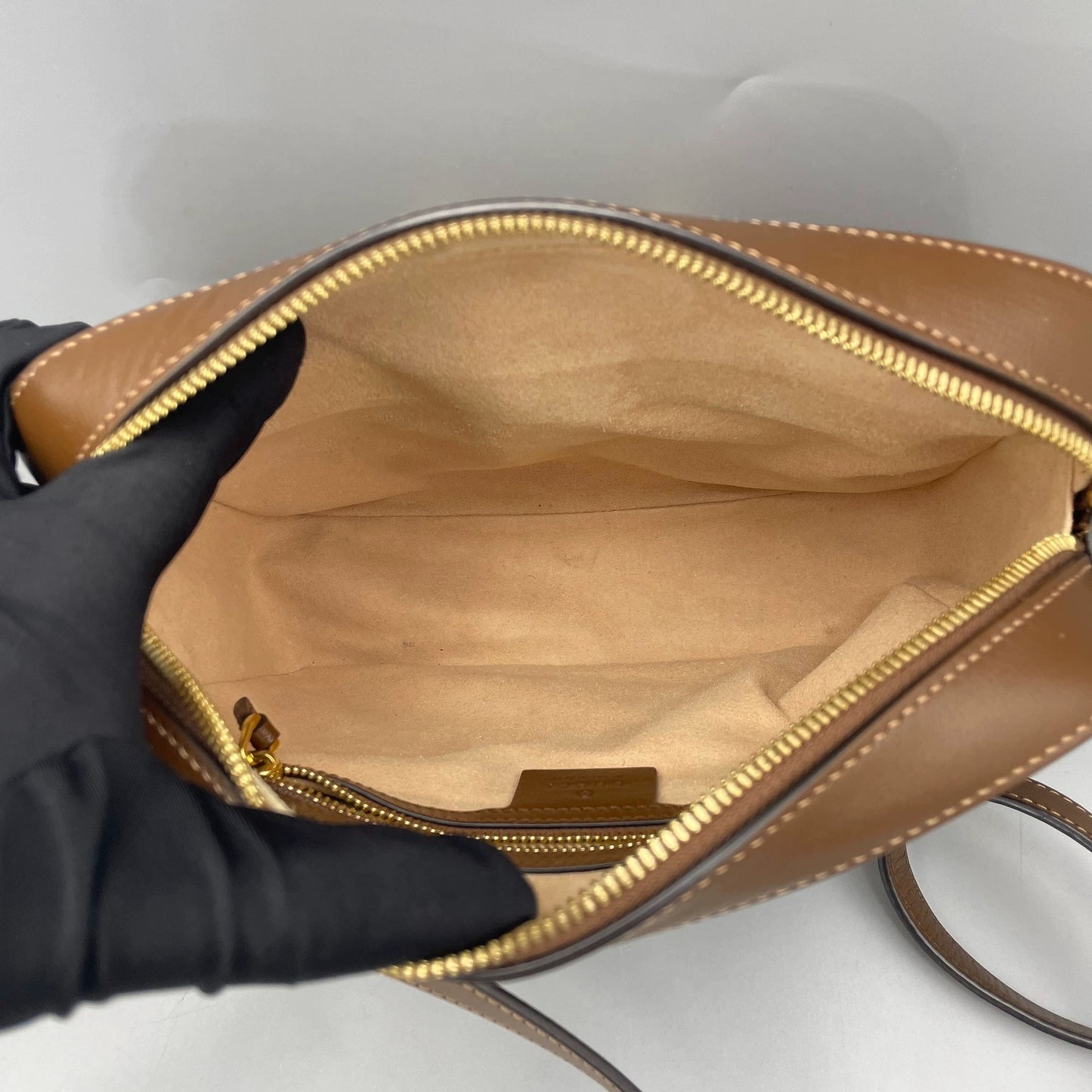 Gucci - Horsebit 1955 Camera Bag - GG Supreme canvas with leather trim - Beige and Brown - (small)