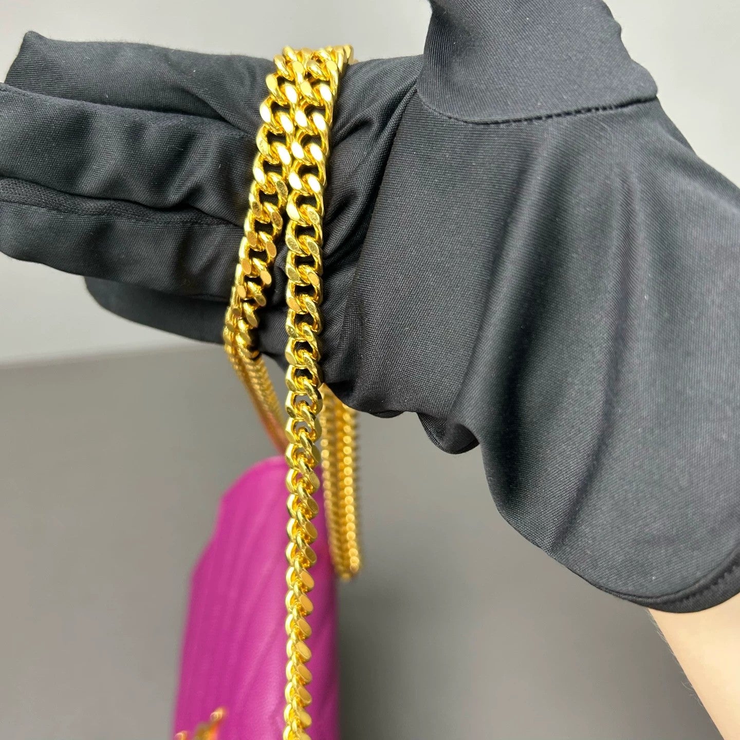 Saint Laurent - Envelope Chain Bag - Leather - Purple - (mini)