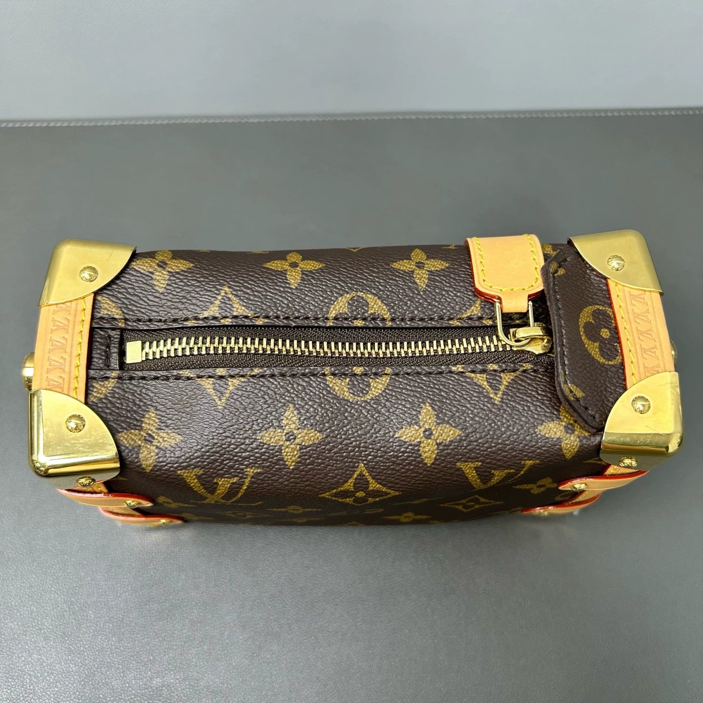Louis Vuitton - Side Trunk Small - Monogram coated canvas with Vachetta leather trim - Brown - (mini)