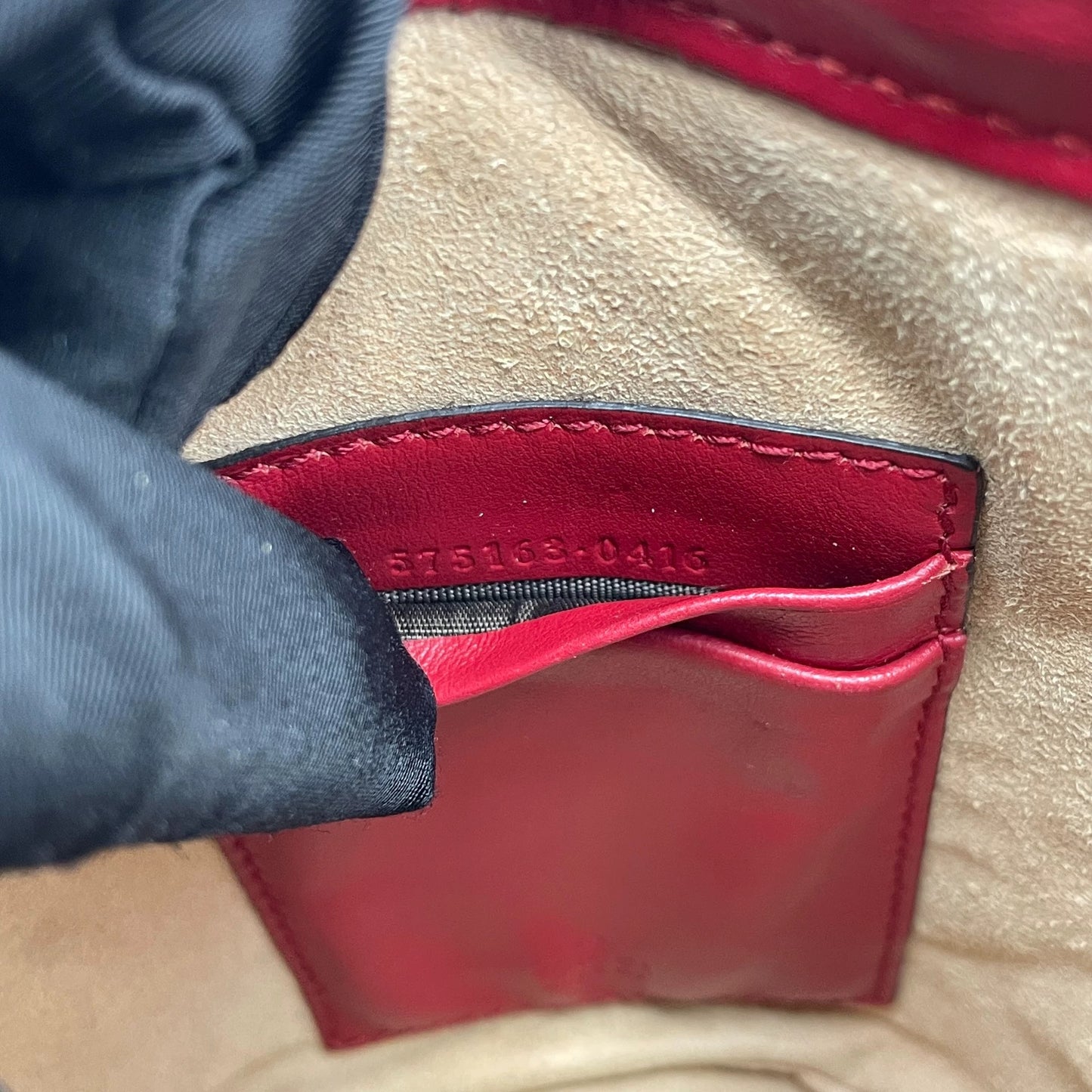 Gucci - GG Marmont Mini Bucket Bag - Leather - Red with Gold-Tone Hardware - (mini)