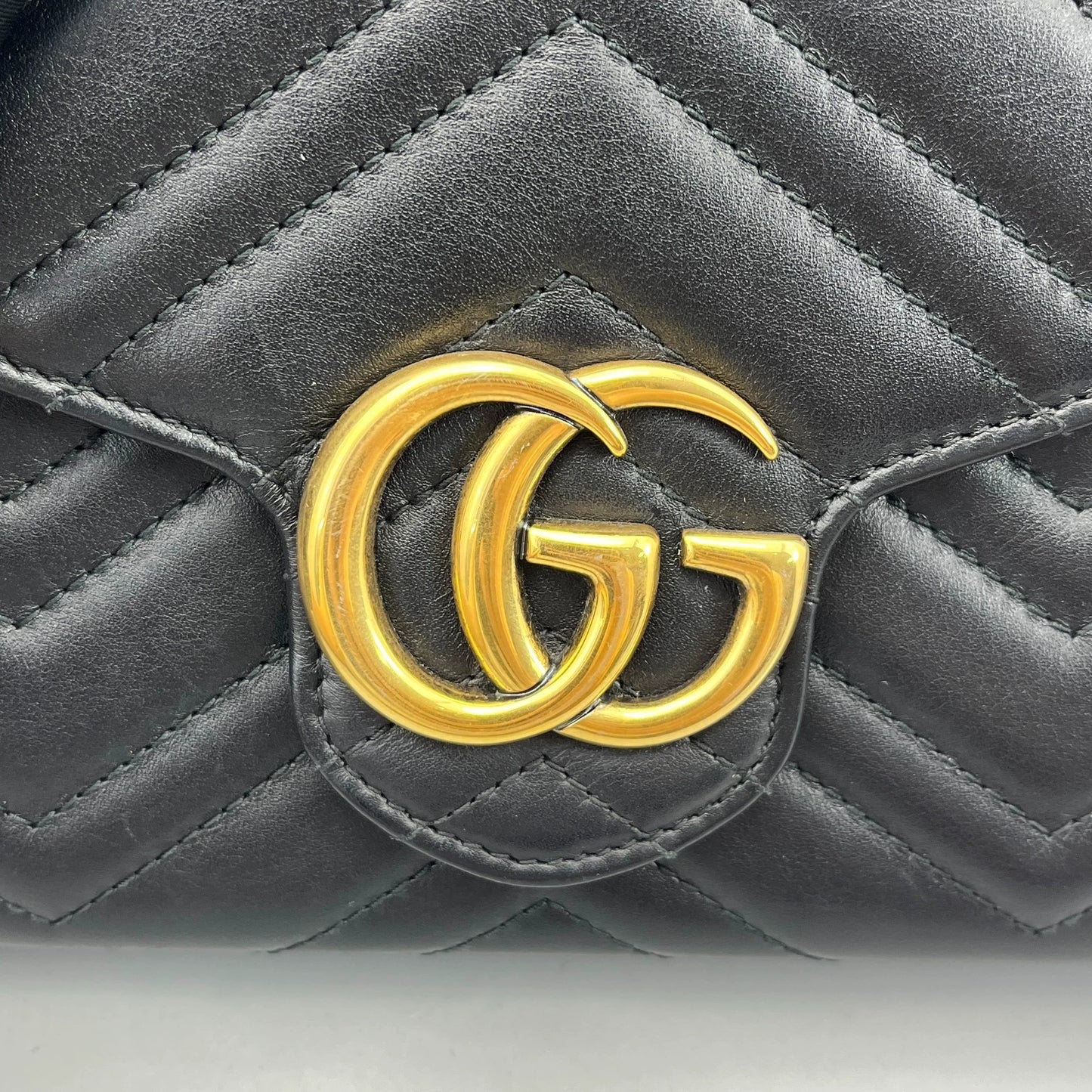 Gucci - GG Marmont Wallet on Chain (WOC) - Leather - Black - (small)
