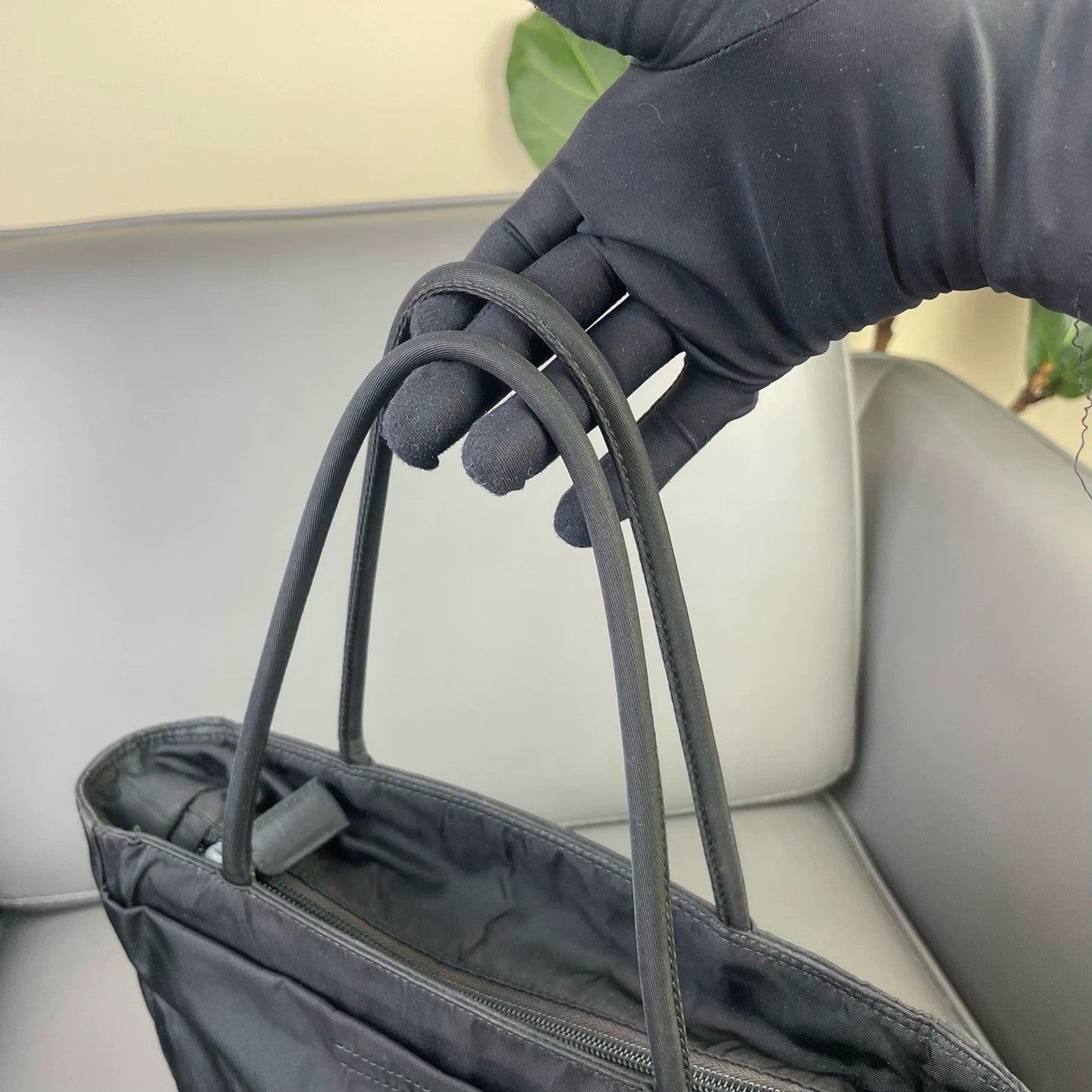 Prada - Small Tessuto Tote - Tessuto nylon - Black with Silver-Tone Hardware - (Small)