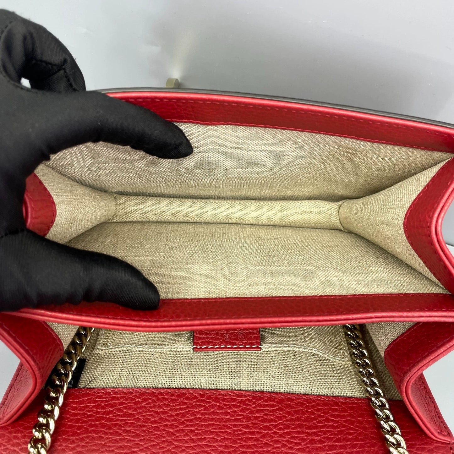 Gucci - Interlocking G Flap Bag - Leather - Red - (Small)