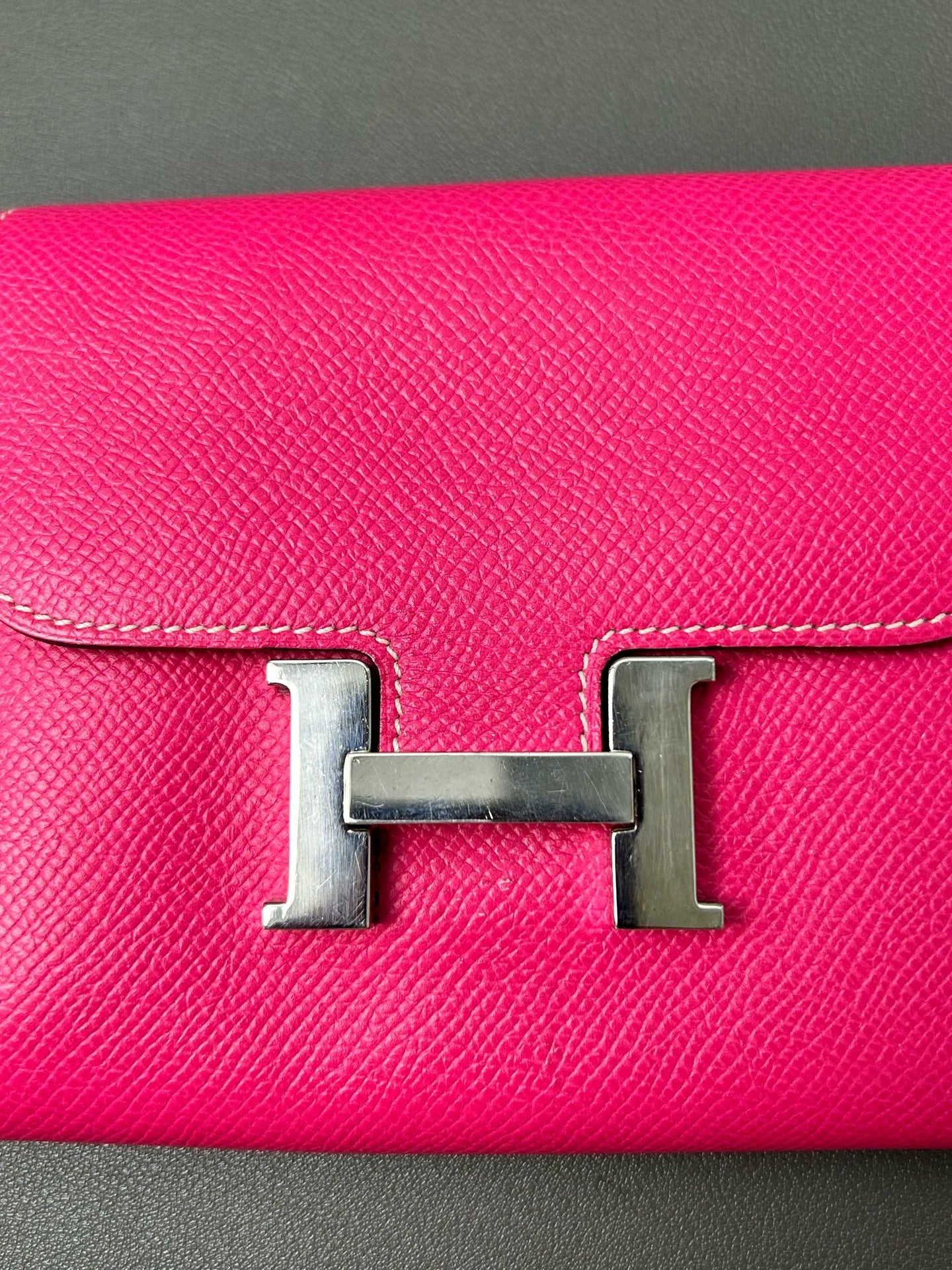 Hermès - Constance Compact Wallet - Epsom leather - Pink - (small)
