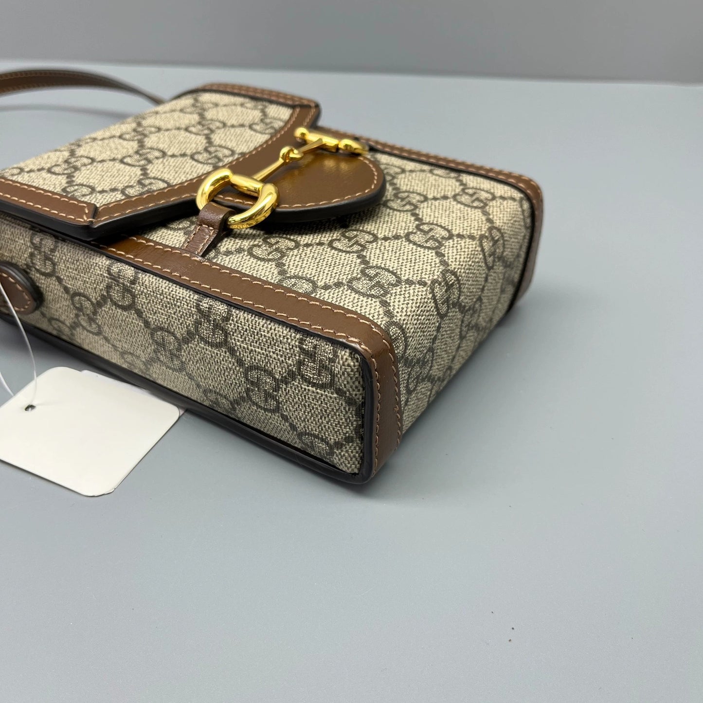 Gucci - Horsebit 1955 Phone Case - GG Supreme canvas with leather trim - Beige and Brown - (Mini)