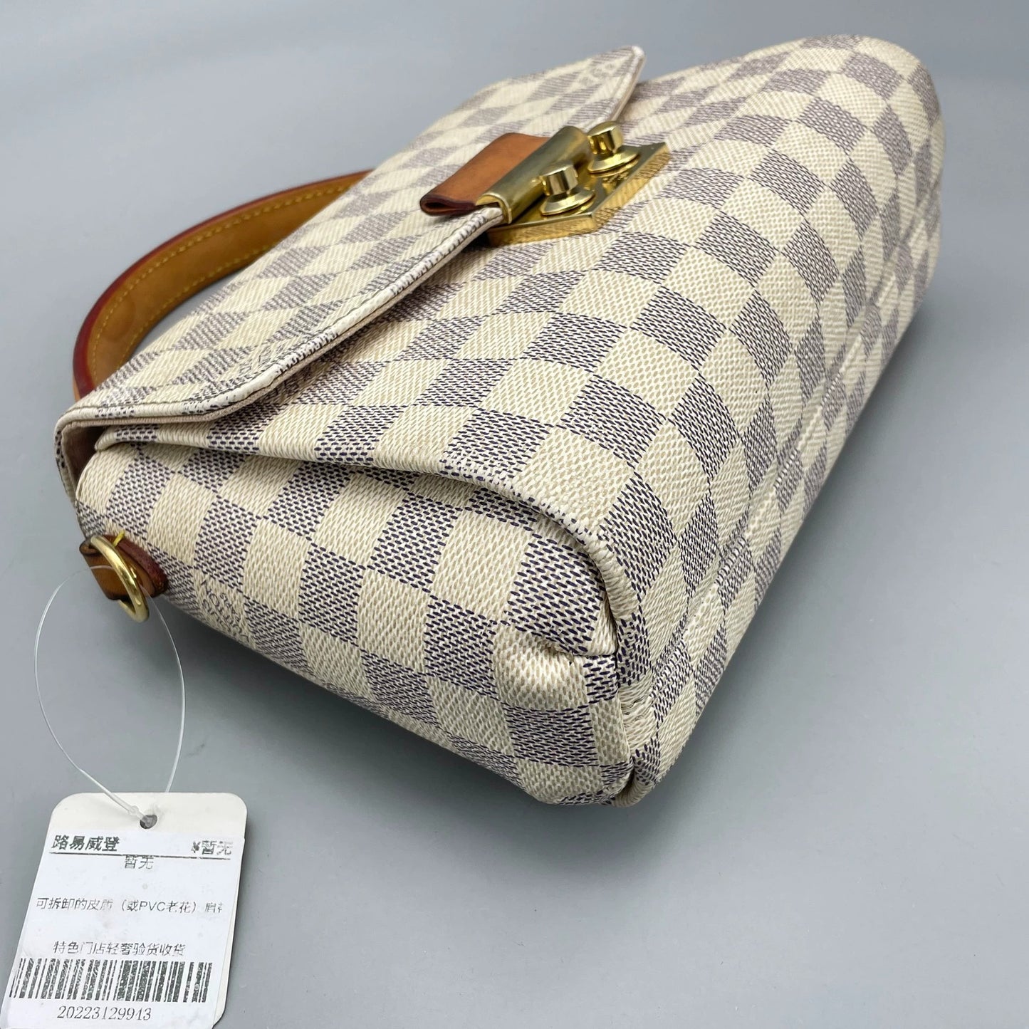 Louis Vuitton - Tassel Messenger Bag - Damier Azur coated canvas with natural cowhide leather trim - White - (Small)