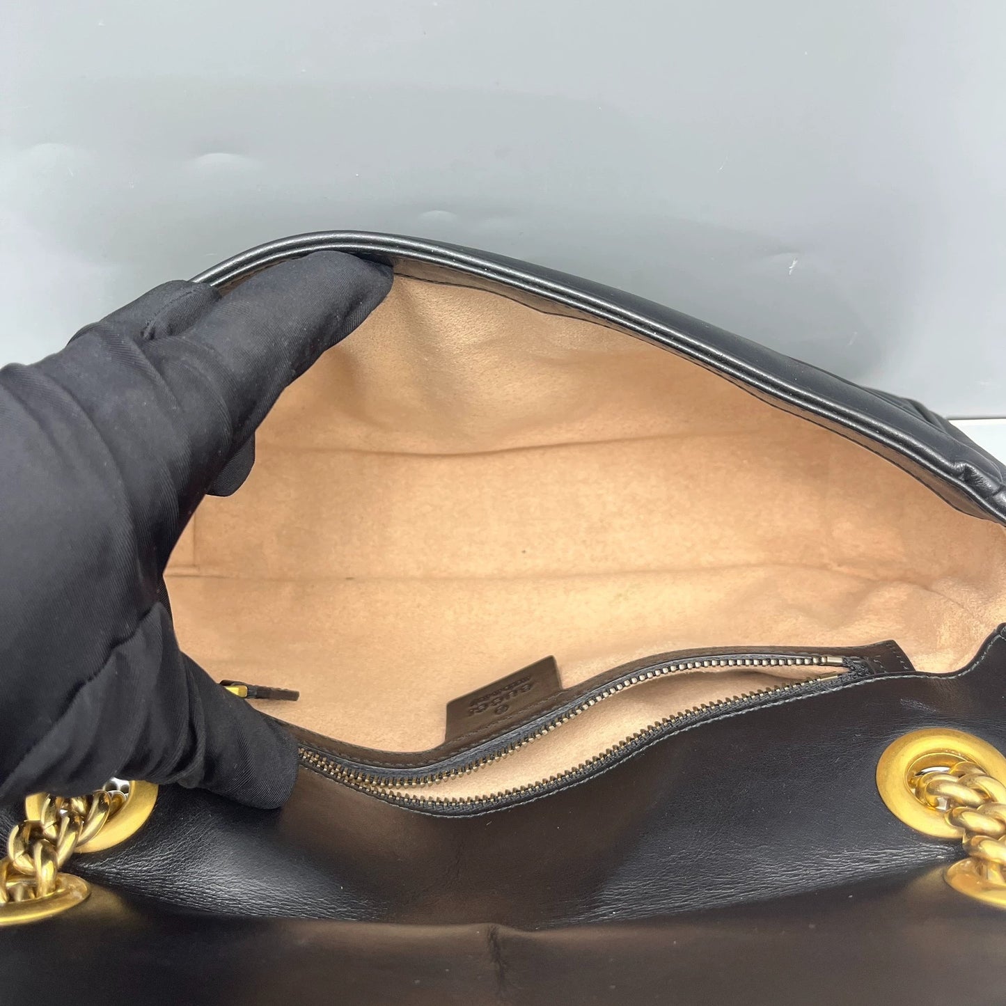Gucci - GG Marmont 2.0 Small Shoulder Bag - Leather - Black - (small)