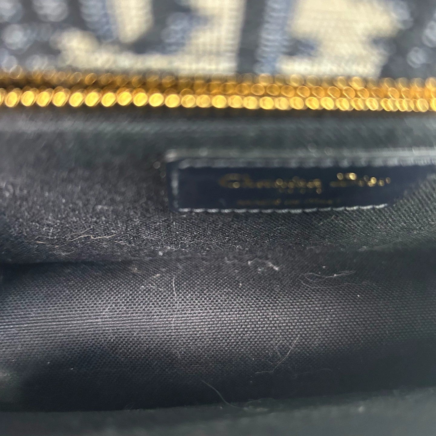 Dior - 30 Montaigne Oblique Embroidered Flap Bag with Chain - Embroidered canvas with leather trim - Blue - (medium)