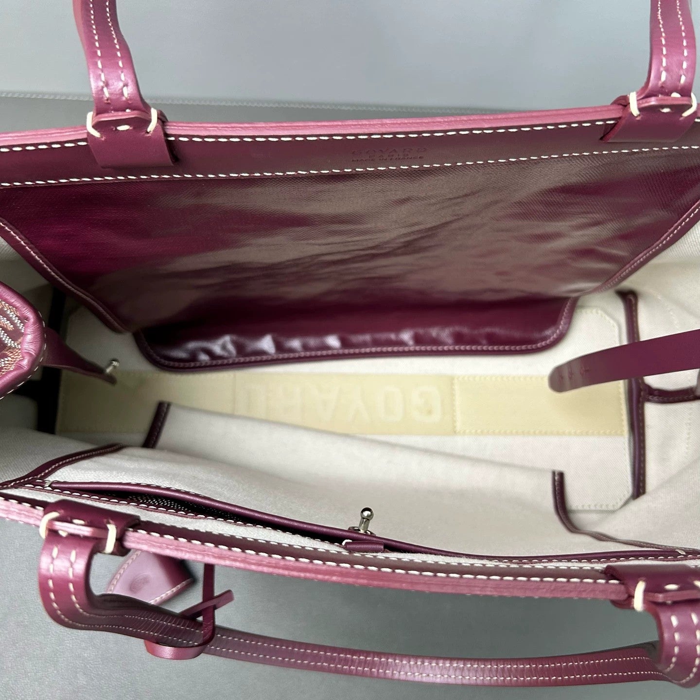 Goyard - Bellechasse Biaude Y - Goyardine canvas with leather trim - Burgundy - (large)