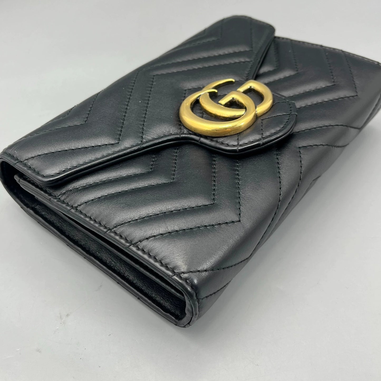 Gucci - GG Marmont Wallet on Chain (WOC) - Leather - Black - (small)