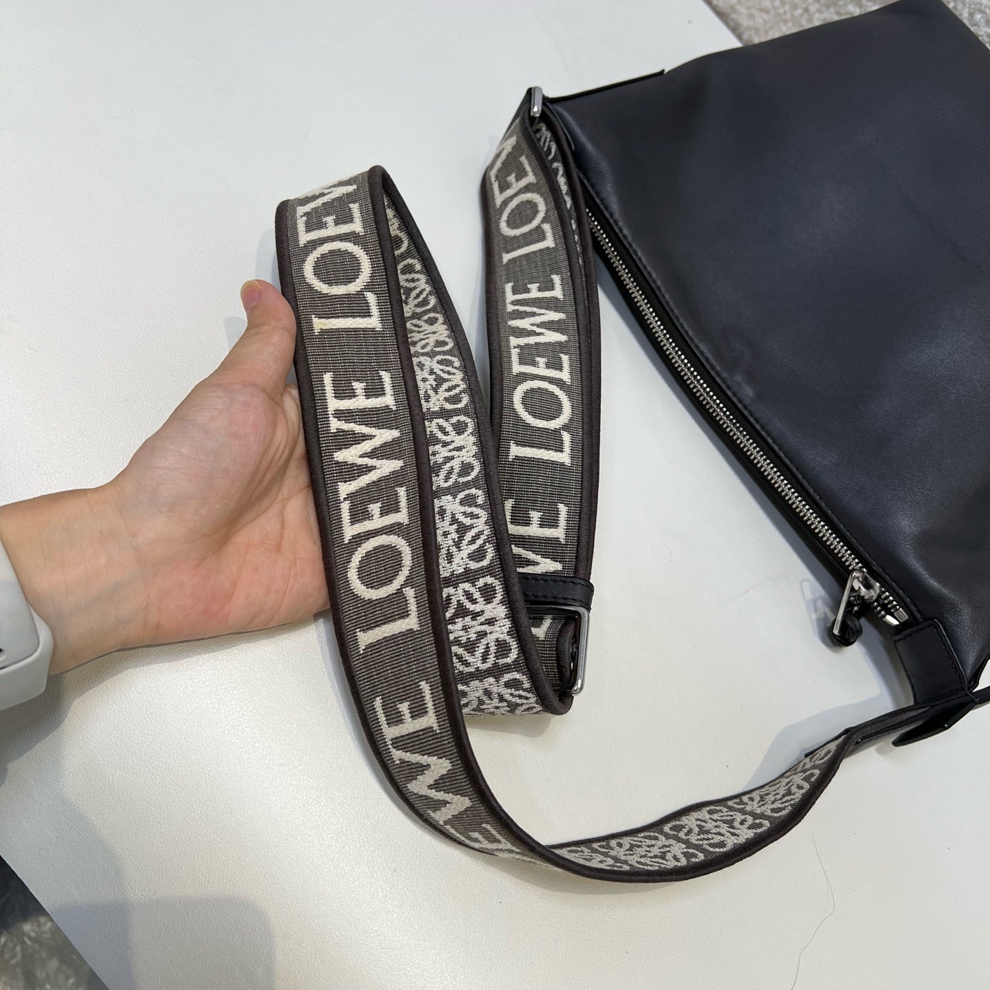 Loewe - Cubi - Leather - Grey - (small)