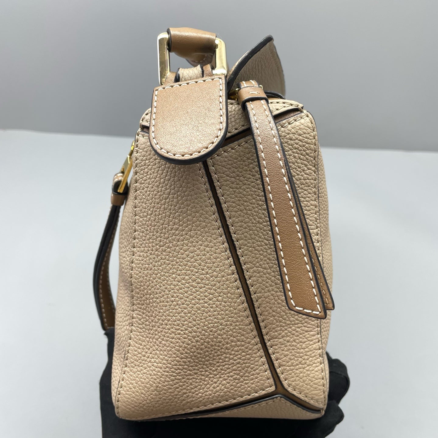 Loewe - Puzzle Bag - Grained calfskin leather - Beige with Tan accents - (Small)