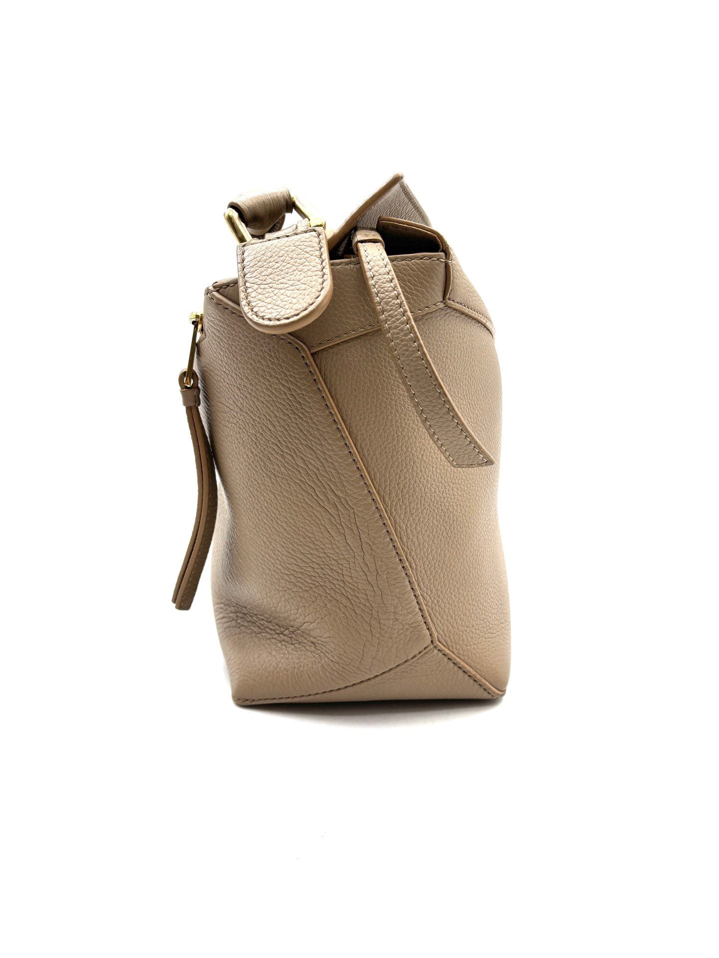LOEWE - Puzzle Edge - Grained calfskin leather - Sand - (Medium)