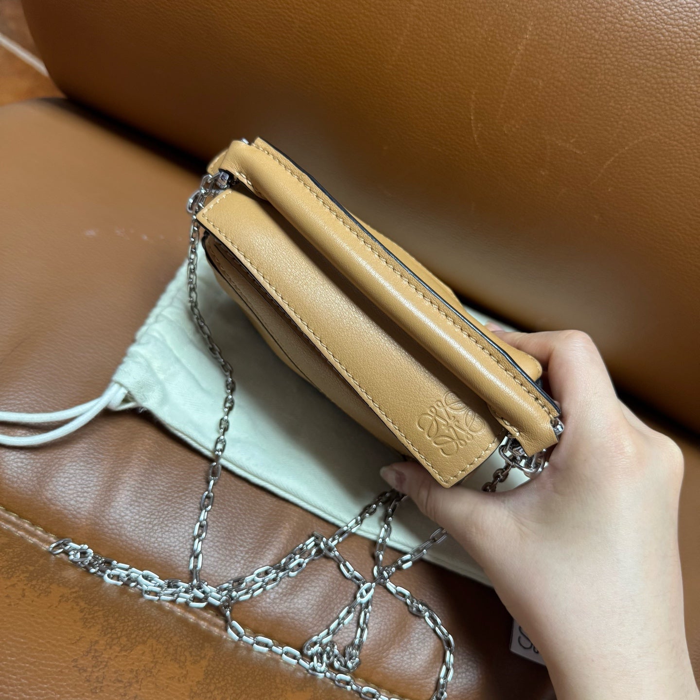 Loewe - Puzzle Nano - Leather - Beige - (mini)