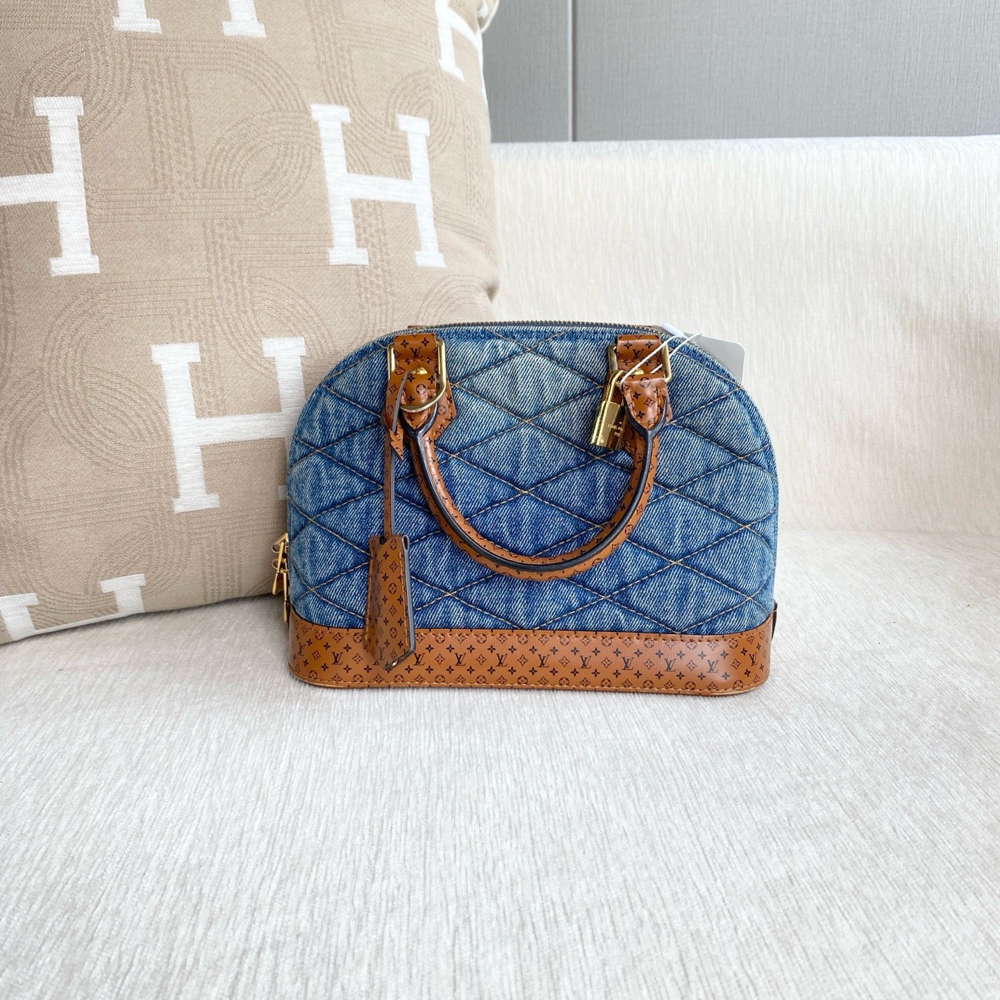 Louis Vuitton - Alma BB - Denim - Jeans - Blue - (mini)