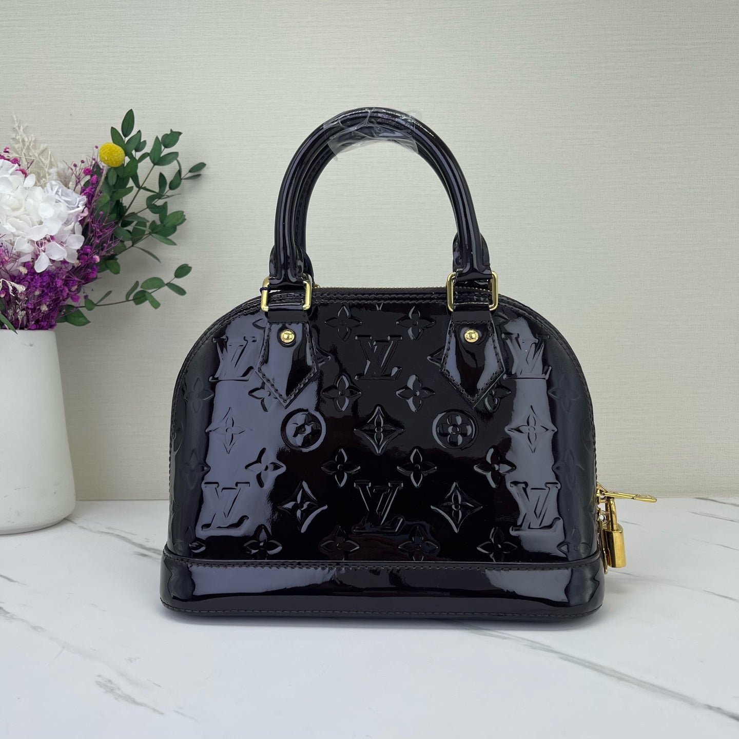 Louis Vuitton - Alma BB - Patent leather - Burgundy - (mini)