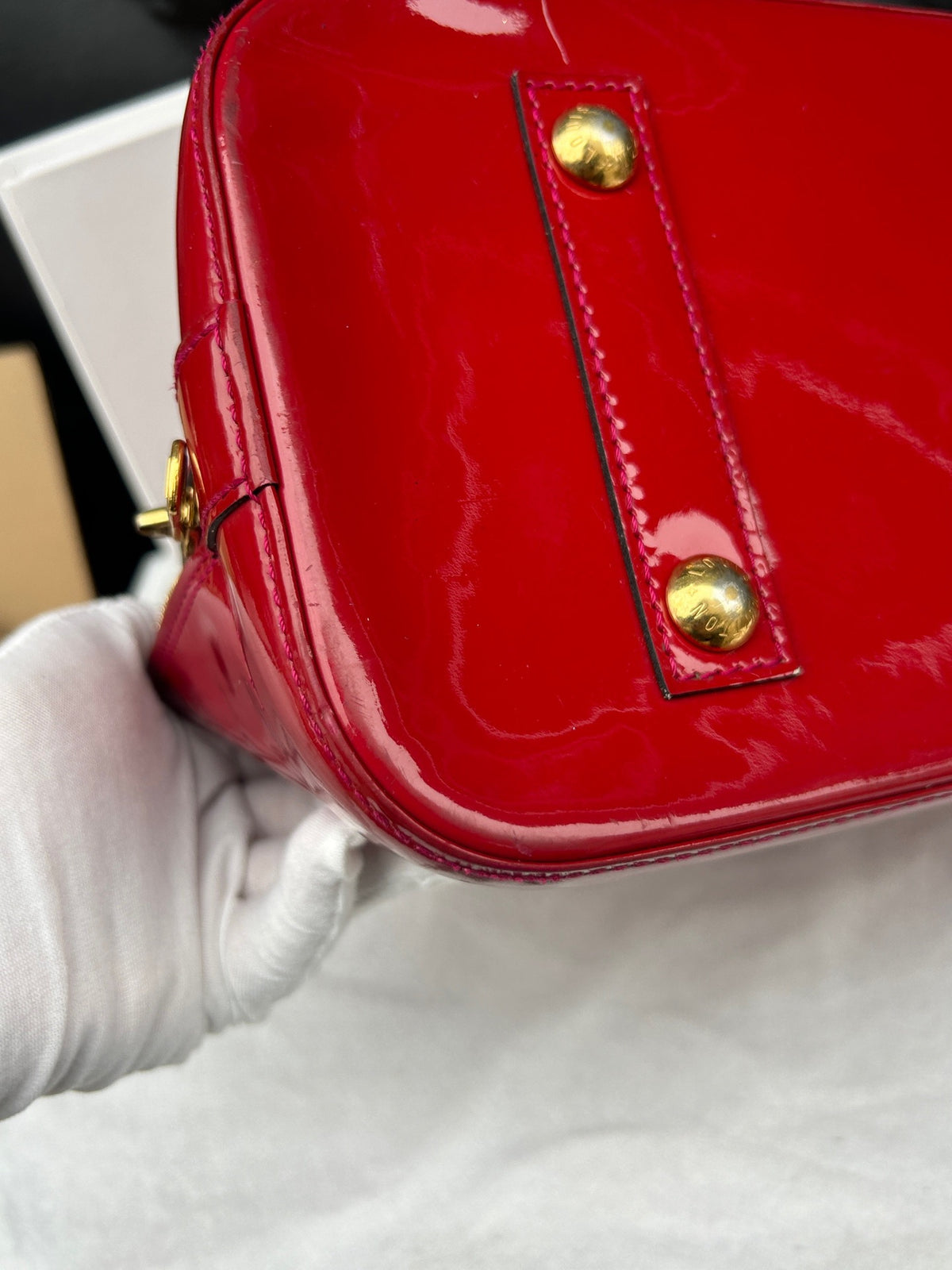 Louis Vuitton - Alma Large - Patent leather - Red - (large)