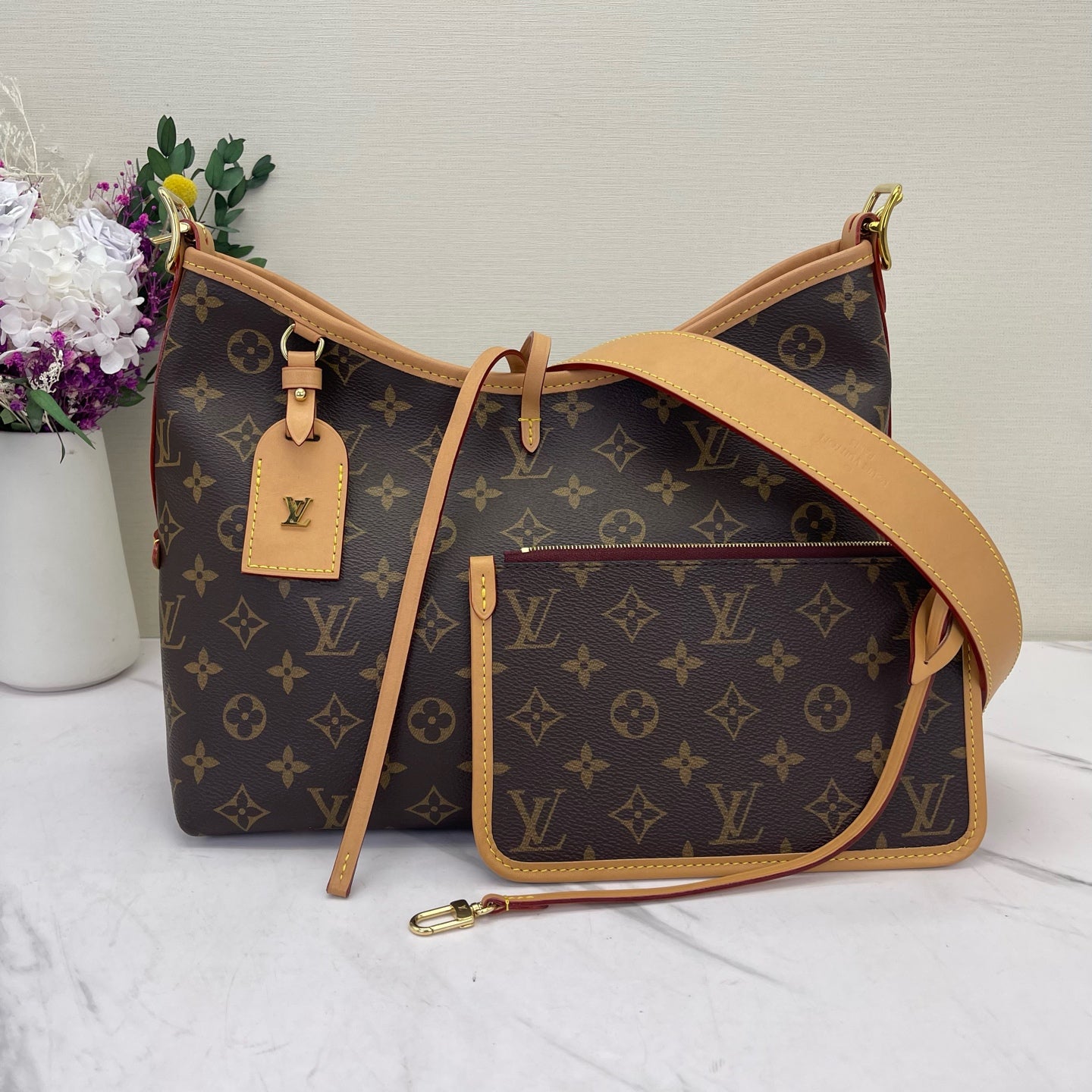 Louis Vuitton - Carryall - Cloth - Brown - (small)