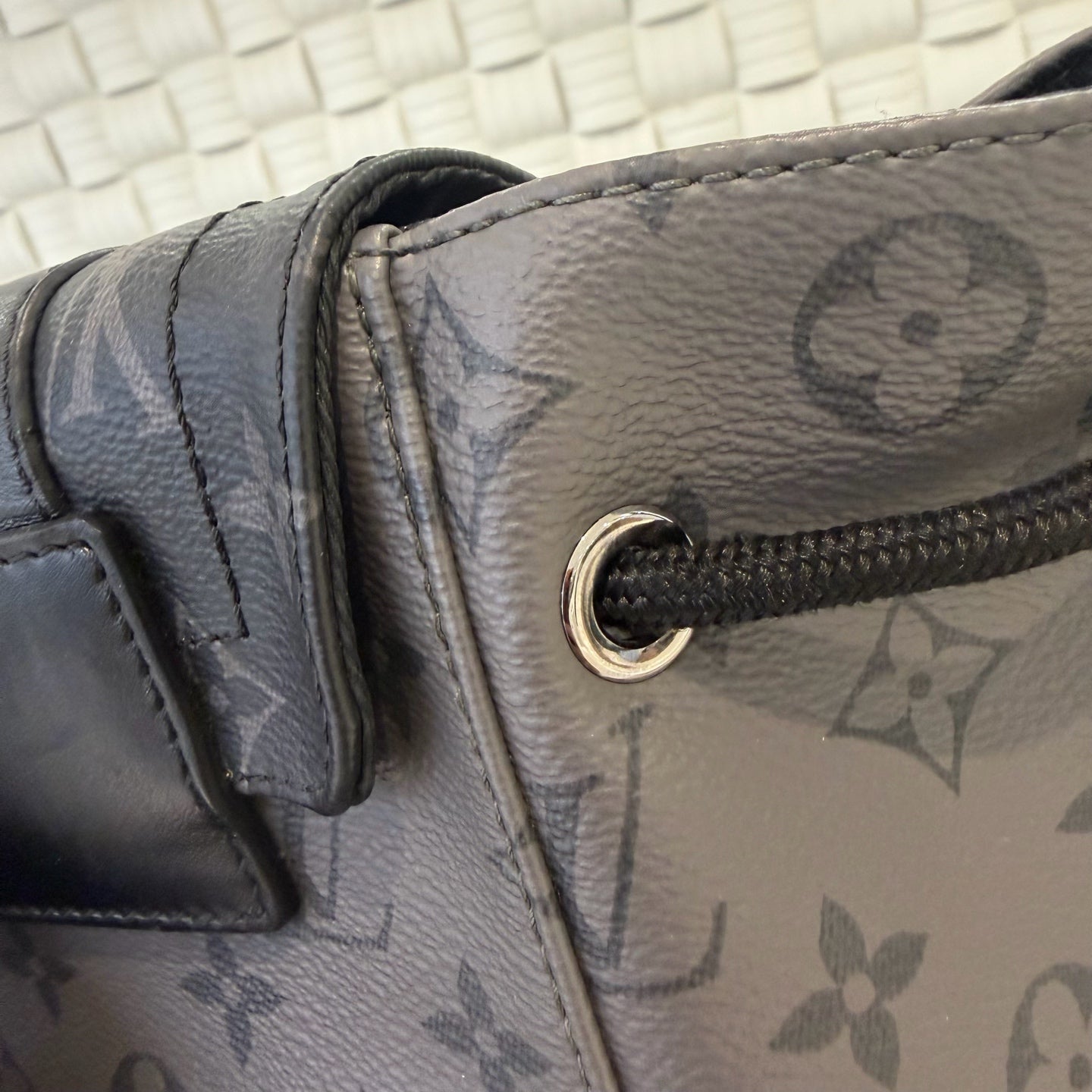 Louis Vuitton - Christopher Backpack (Limited Edition Reversed Black Warrior) - Monogram coated canvas with leather trim - Grey - (medium)