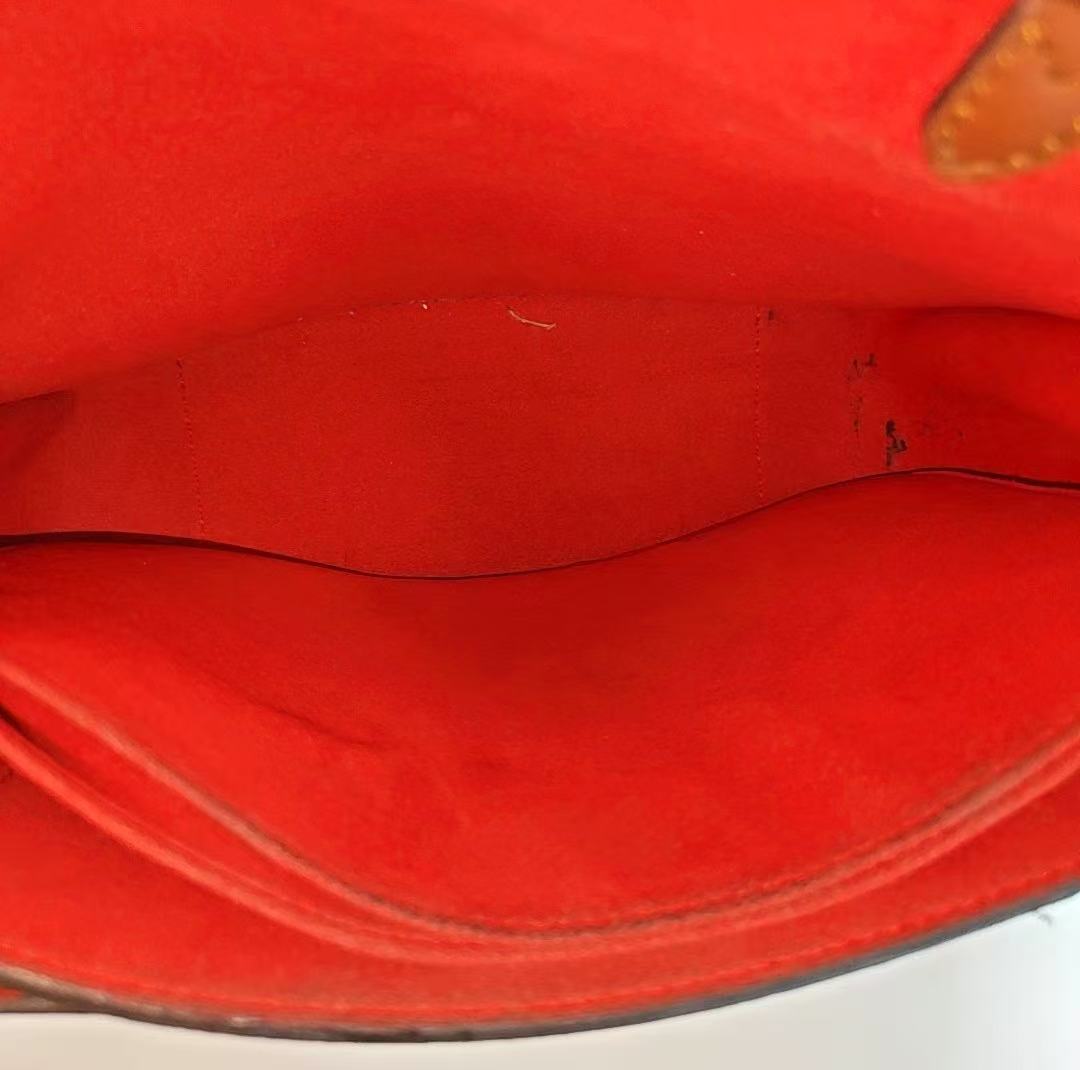 Louis Vuitton - Croisette - Monogram coated canvas and grained leather - Red and Brown - (small)