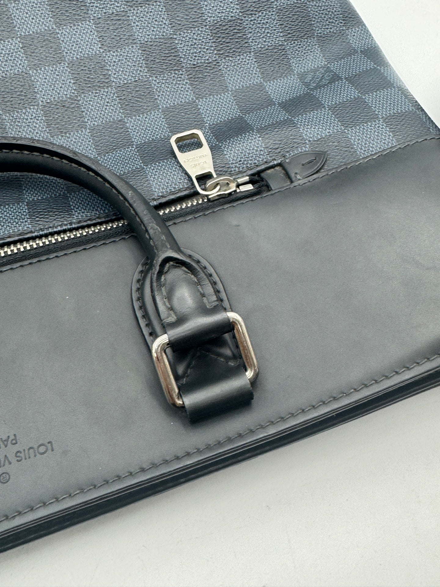 Louis Vuitton - Damier Graphite Commuter Briefcase Tote - Damier Graphite coated canvas with leather trim - Blue - (Large)