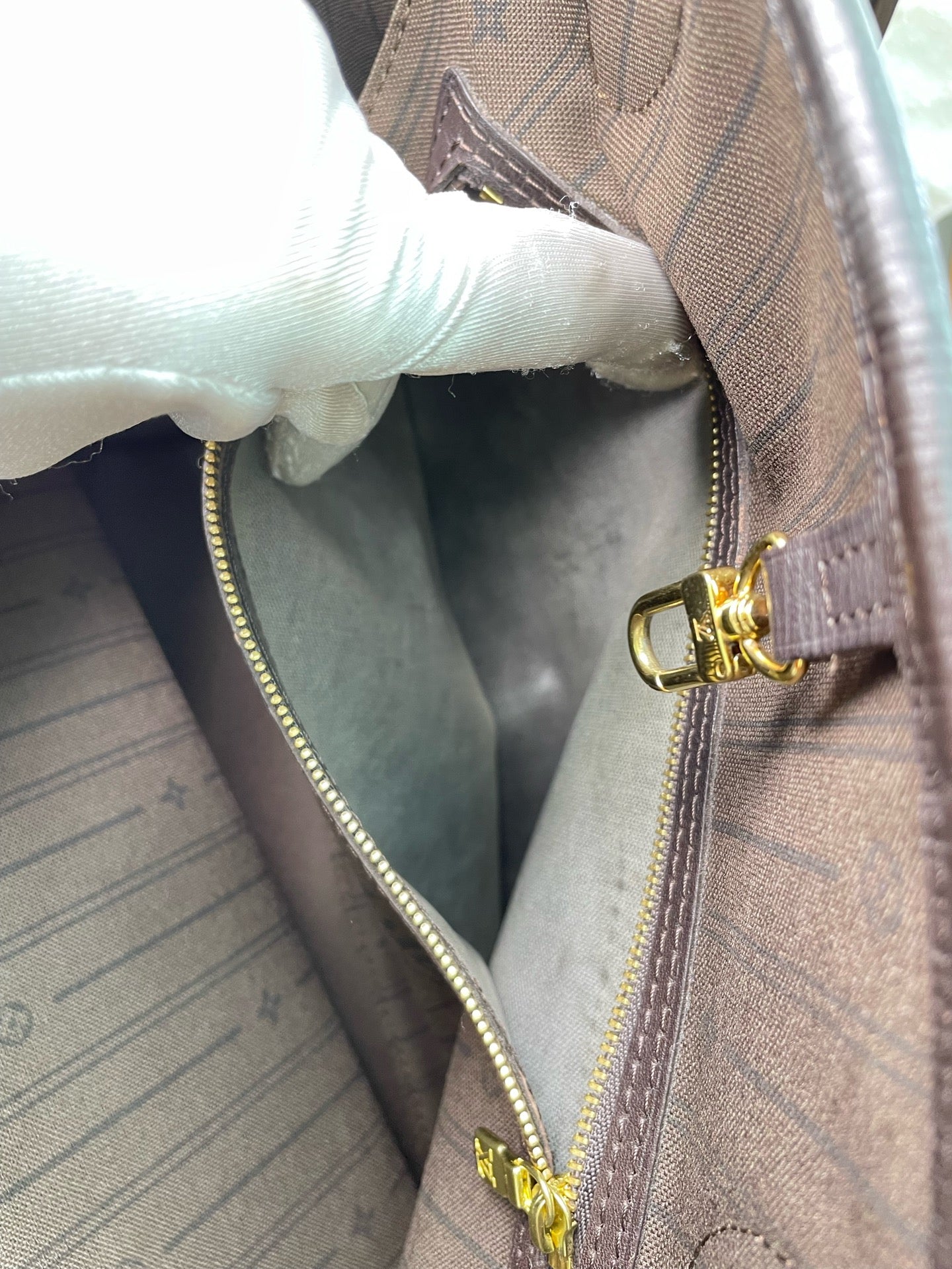 Louis Vuitton - Neverfull - Denim - Jeans - Brown - (medium)