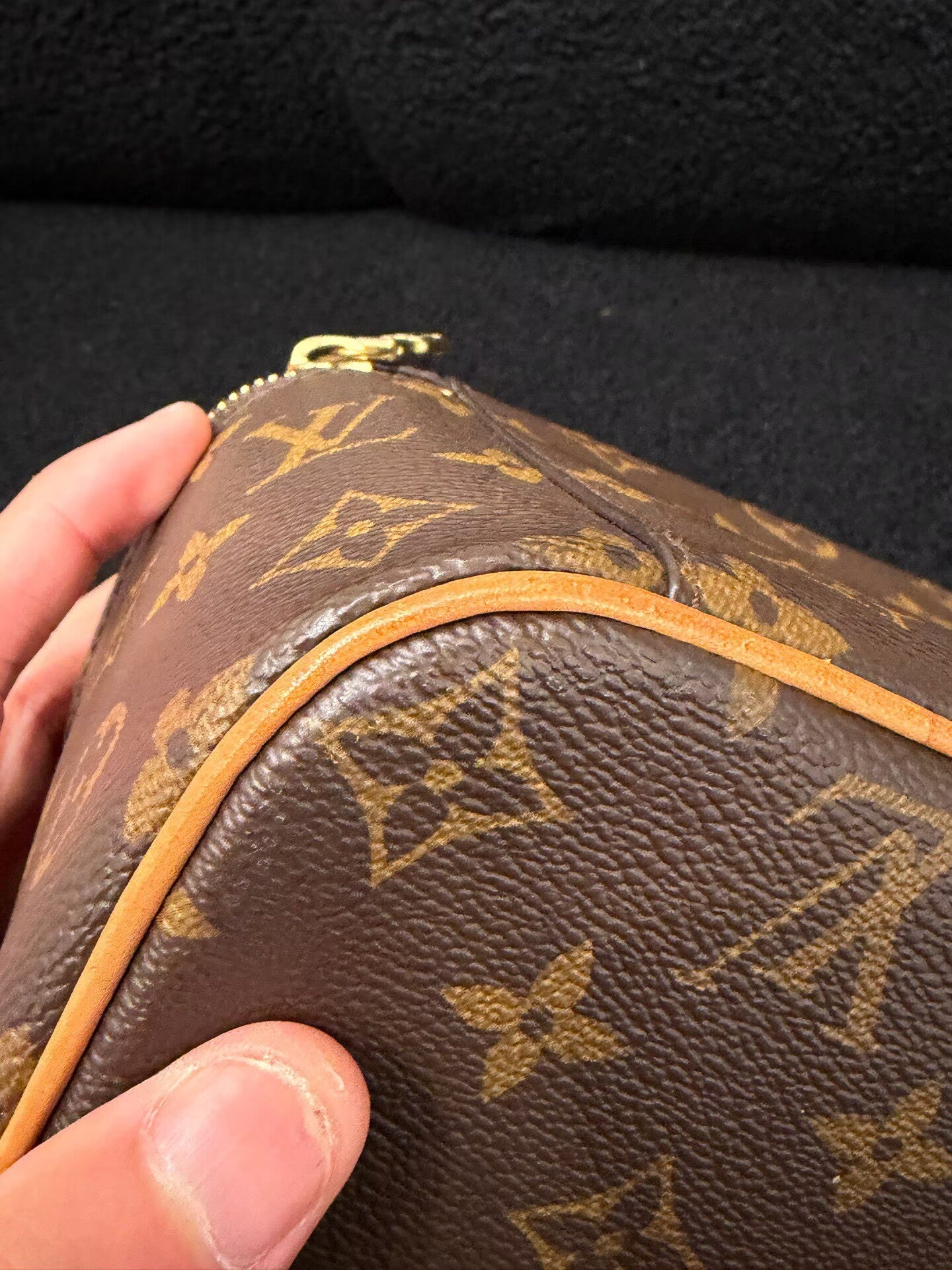 Louis Vuitton - Nice Mini - Monogram coated canvas with Vachetta leather trim - Brown with natural Vachetta leather - (small)