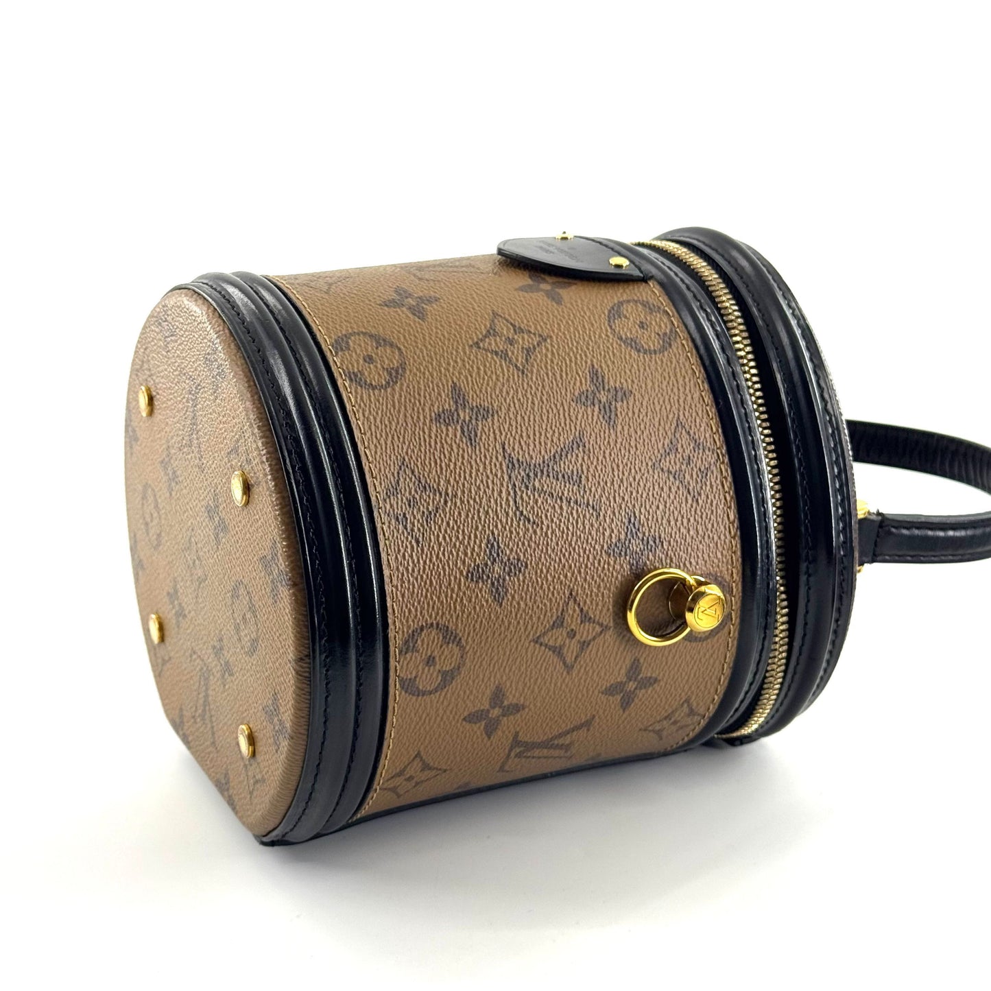 Louis Vuitton - Nice PM - Monogram coated canvas with black leather trim - Brown with Black accents - (Mini)