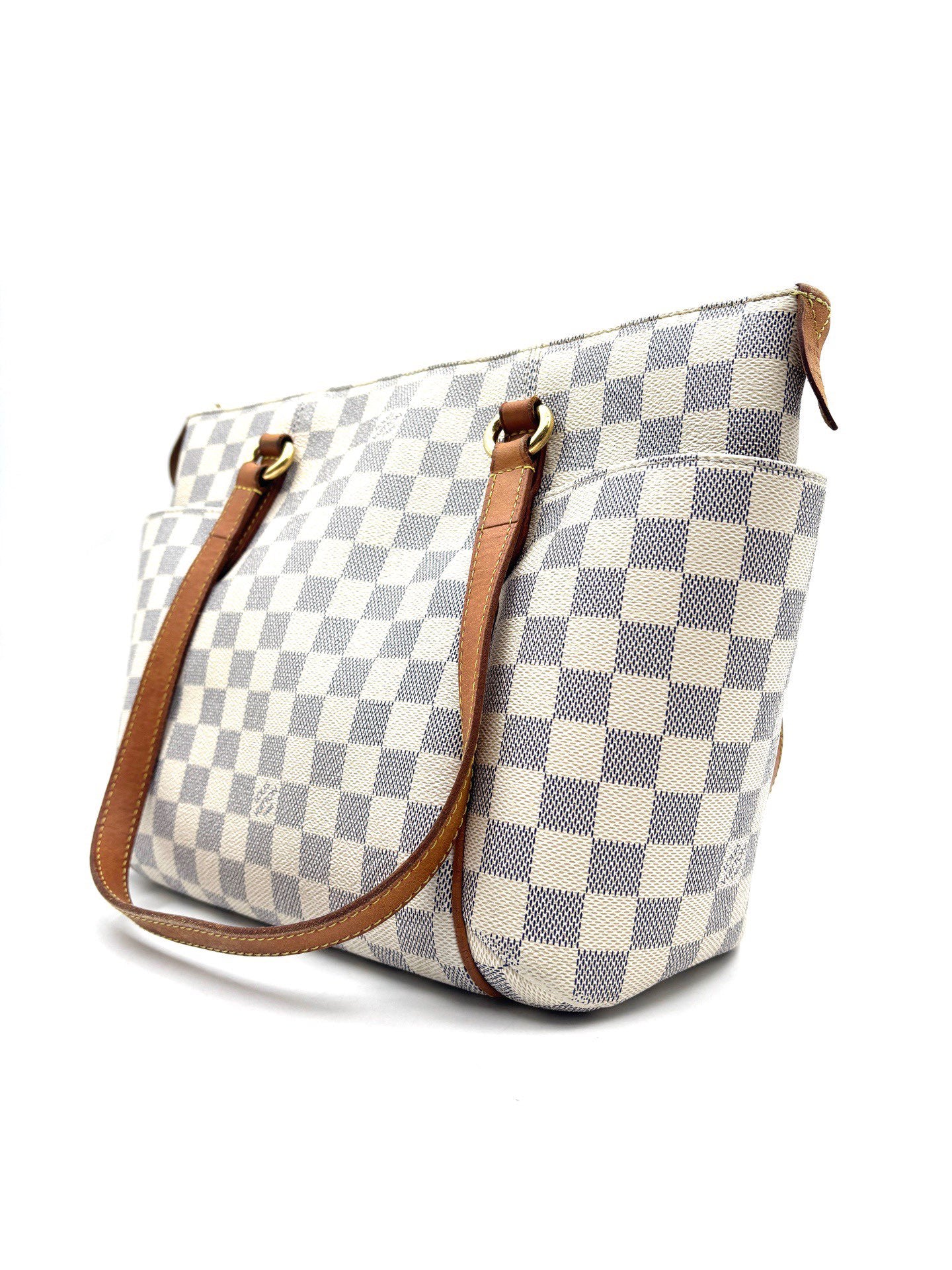 Louis Vuitton - Other - Damier Azur coated canvas with natural cowhide leather trim - White - (medium)