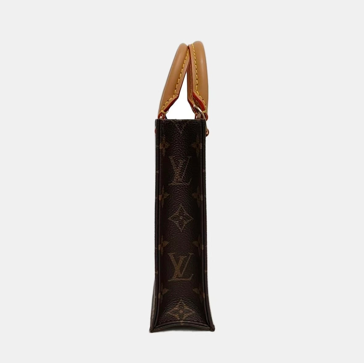 Louis Vuitton - Petit Sac Plat M81295 - Monogram coated canvas with Vachetta leather trim - Brown - (mini)