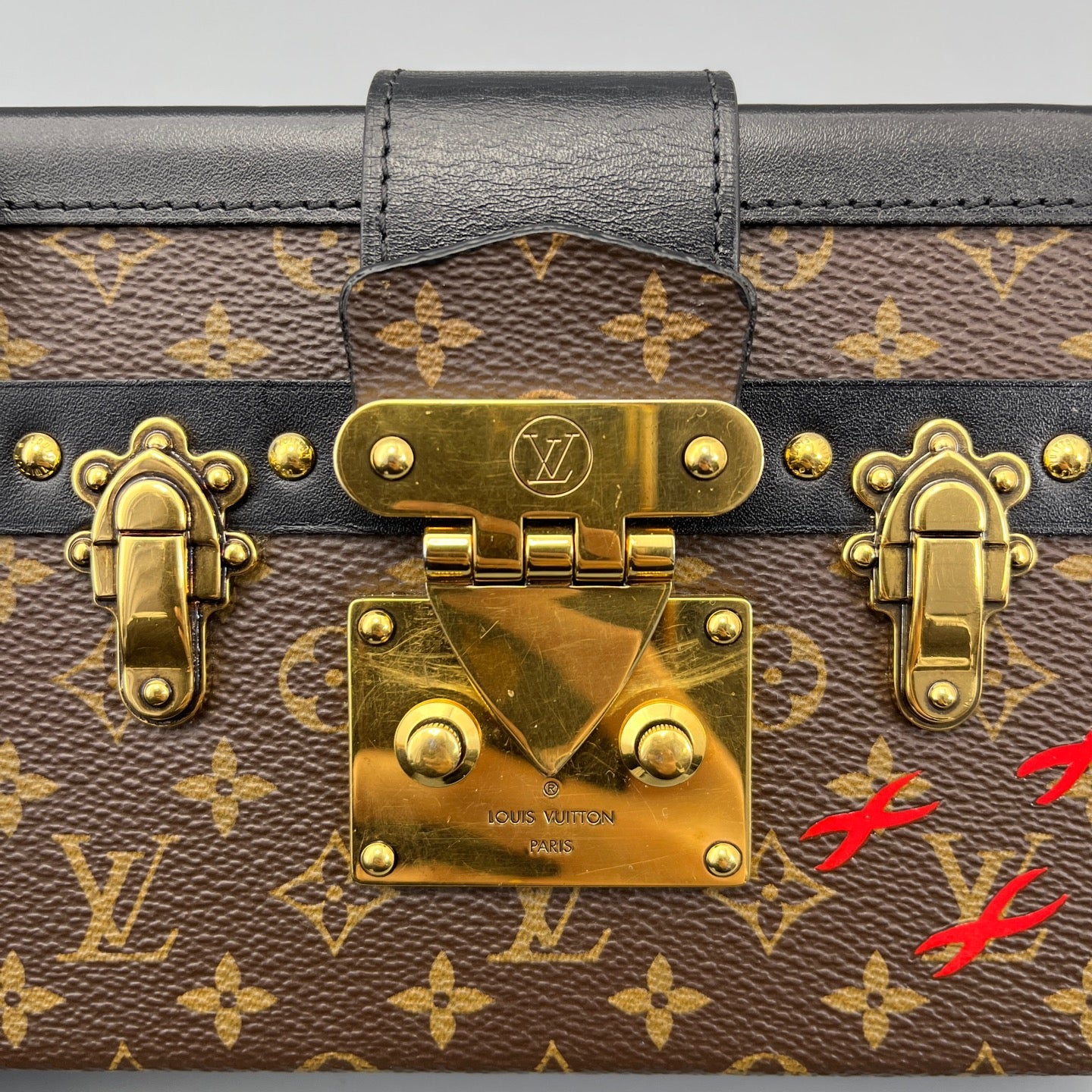 Louis Vuitton - Petite Malle - Monogram canvas with leather trim - Brown and Black - (mini)