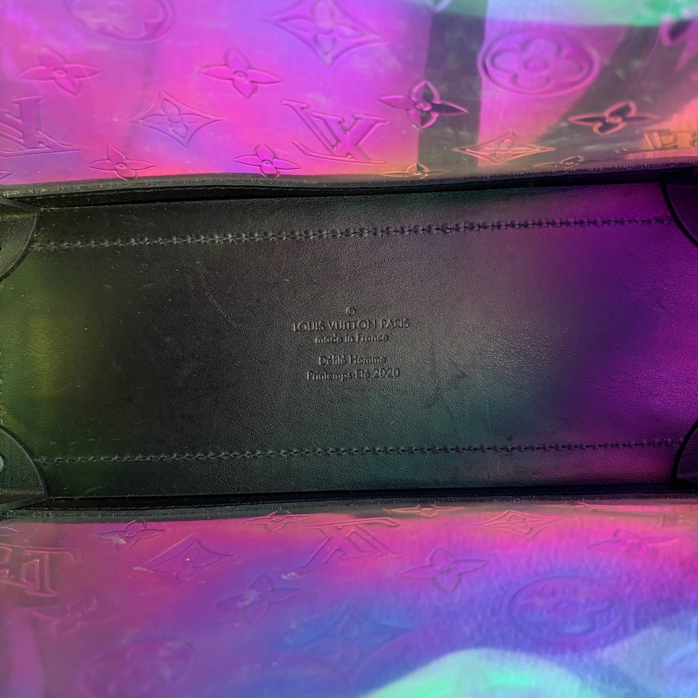 Louis Vuitton - Soft Trunk Pouch - Iridescent Monogram PVC and black leather - Multicolour - (medium)