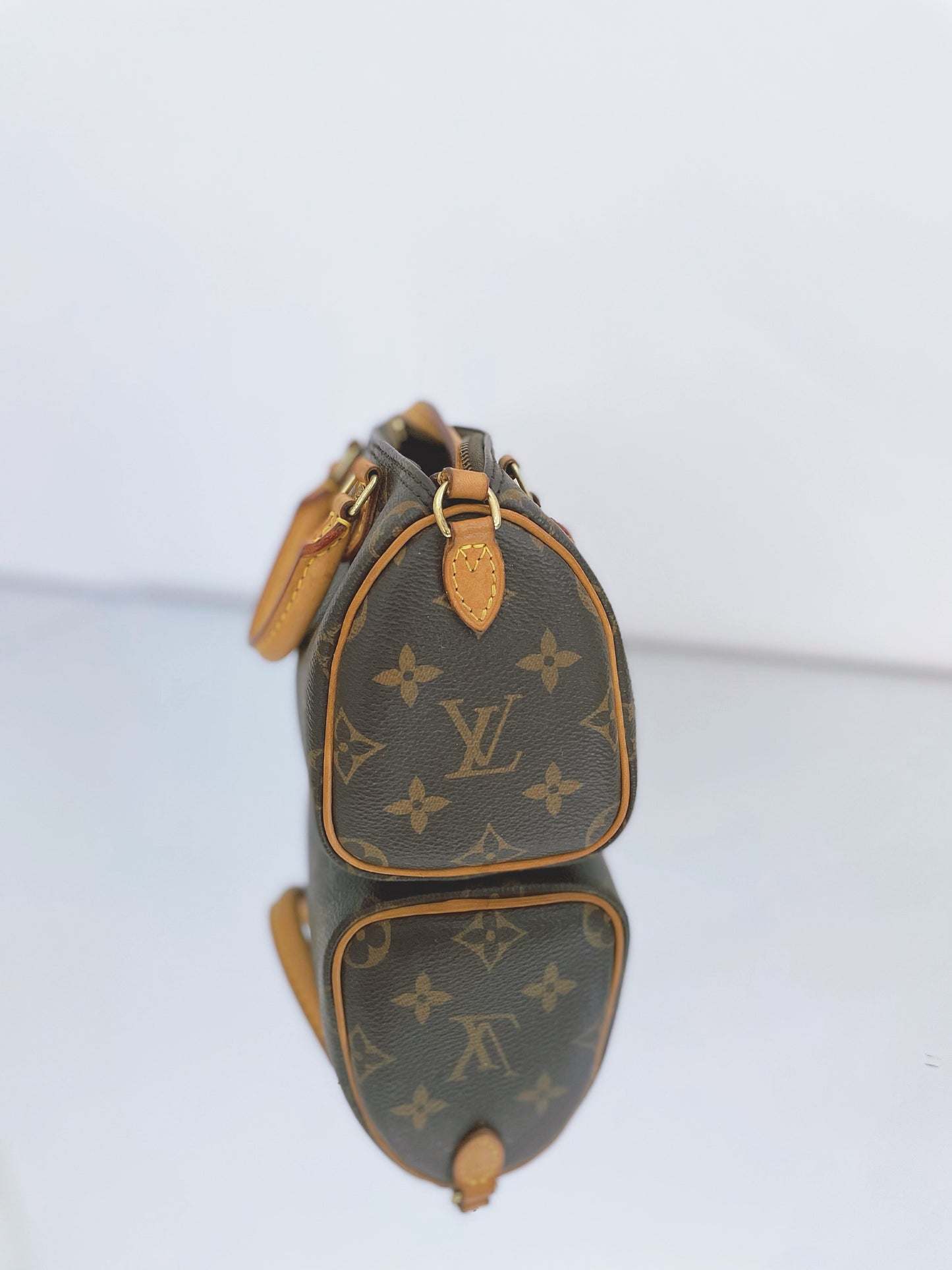 Louis Vuitton - Speedy Nano - Monogram coated canvas with natural cowhide leather trim - Brown - (mini)