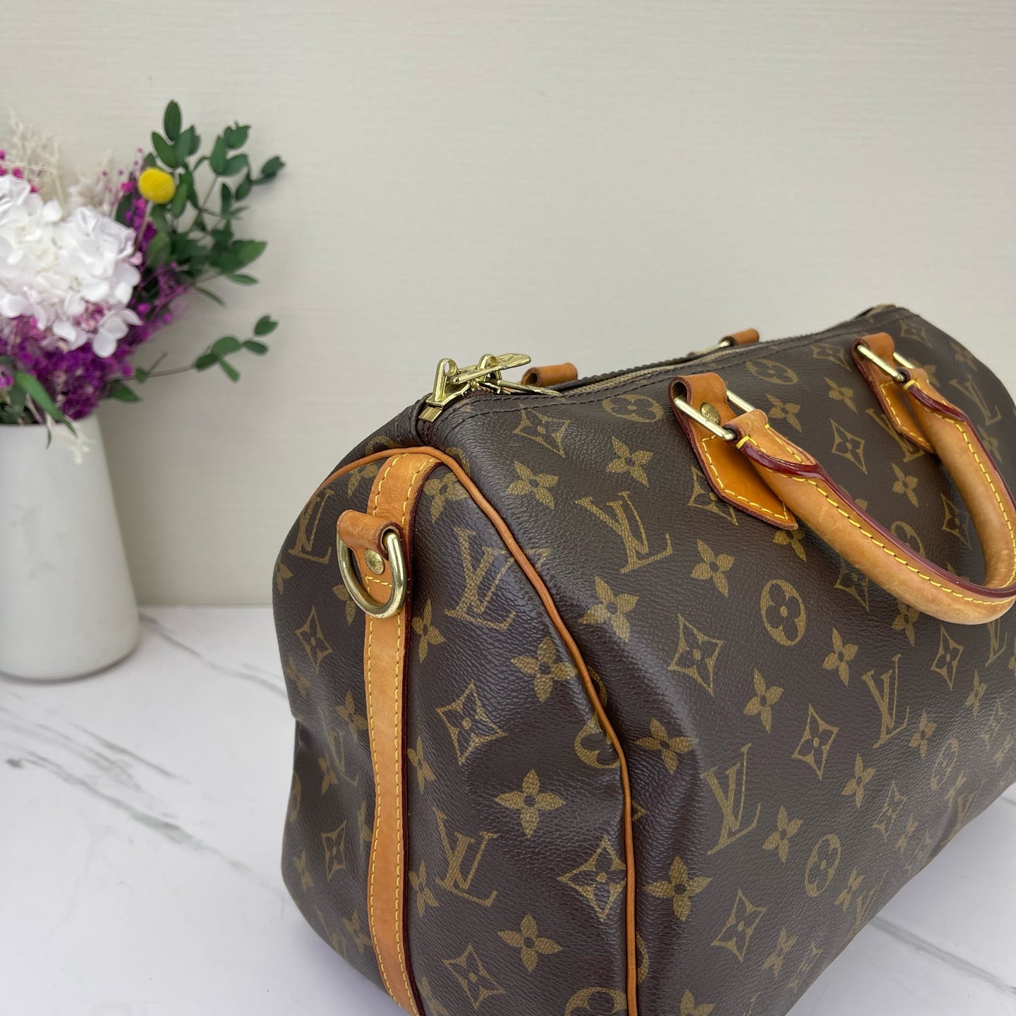 Louis Vuitton - Speedy - Synthetic - Brown - (medium)