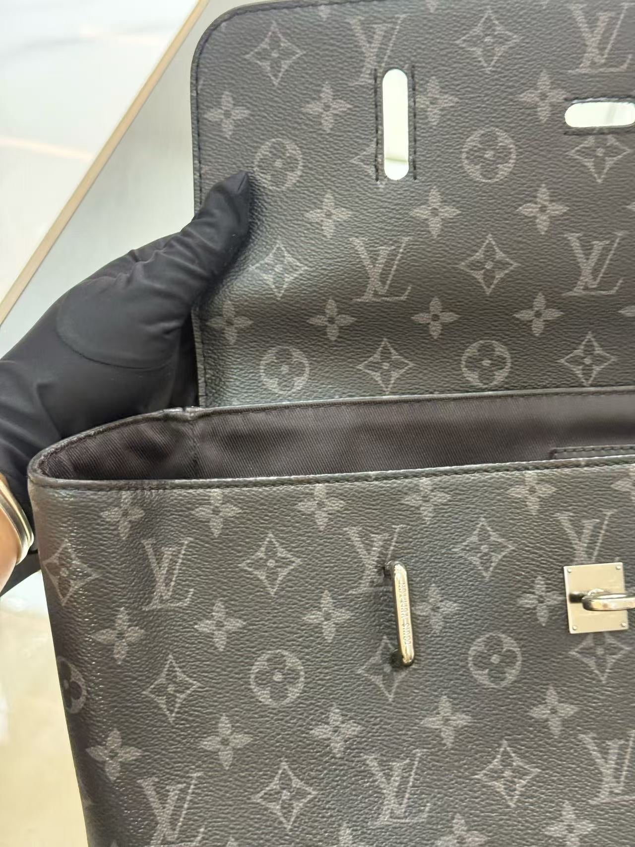Louis Vuitton - Steamer Backpack - Monogram Eclipse coated canvas with cowhide leather trim - Black - (Large)