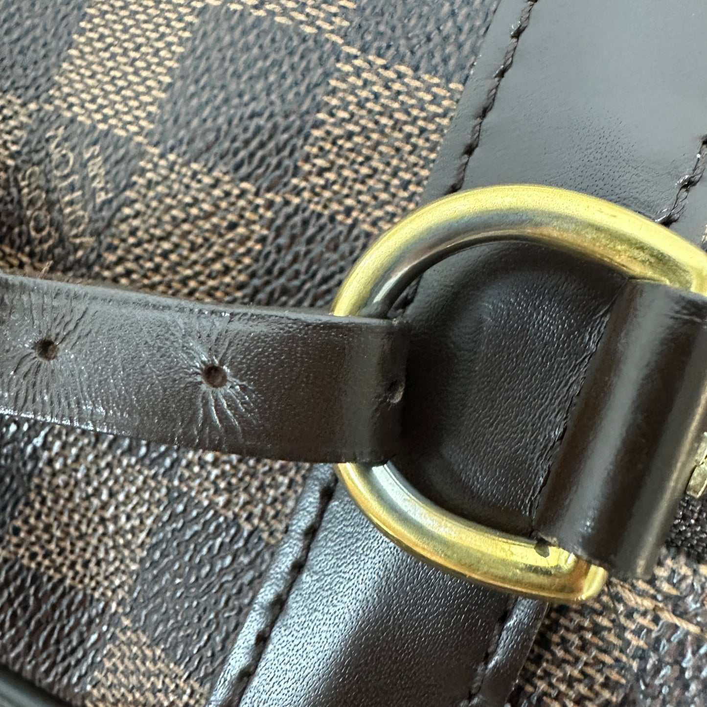 Louis Vuitton - Travel Bag - Damier Ebene coated canvas with leather trim - Brown - (large)