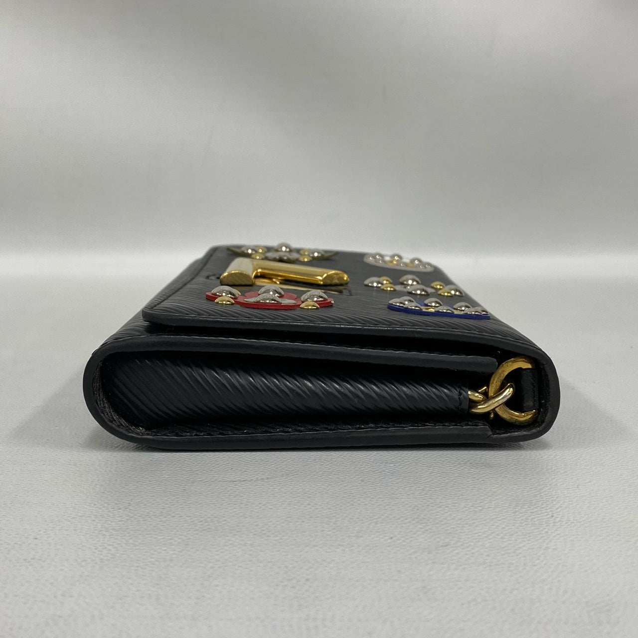 Louis Vuitton - Twist Wallet on Chain - Epi leather - Black with multicolour studs - (mini)
