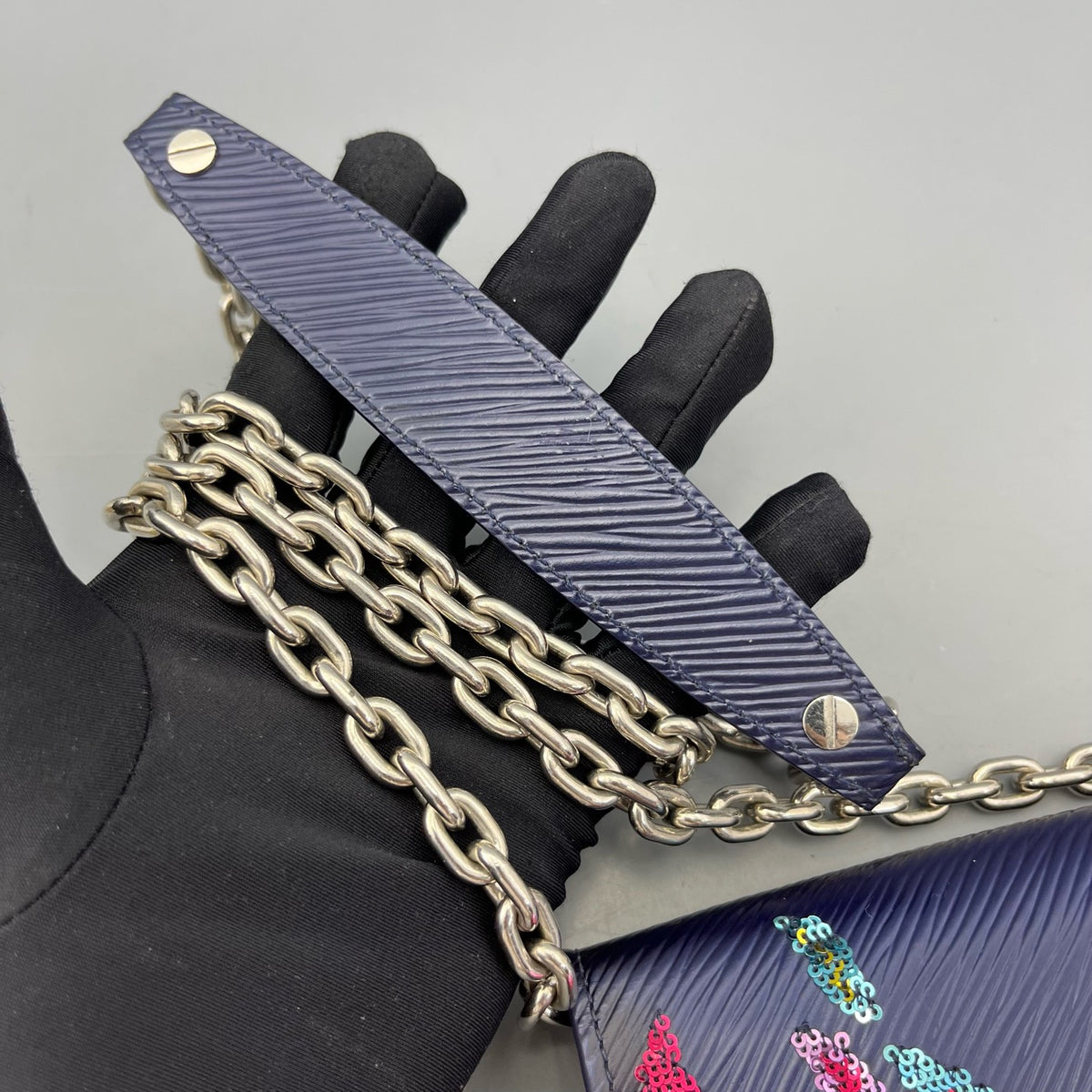 Louis Vuitton - Twist WOC Flame Sequins - Leather - Navy - (mini)