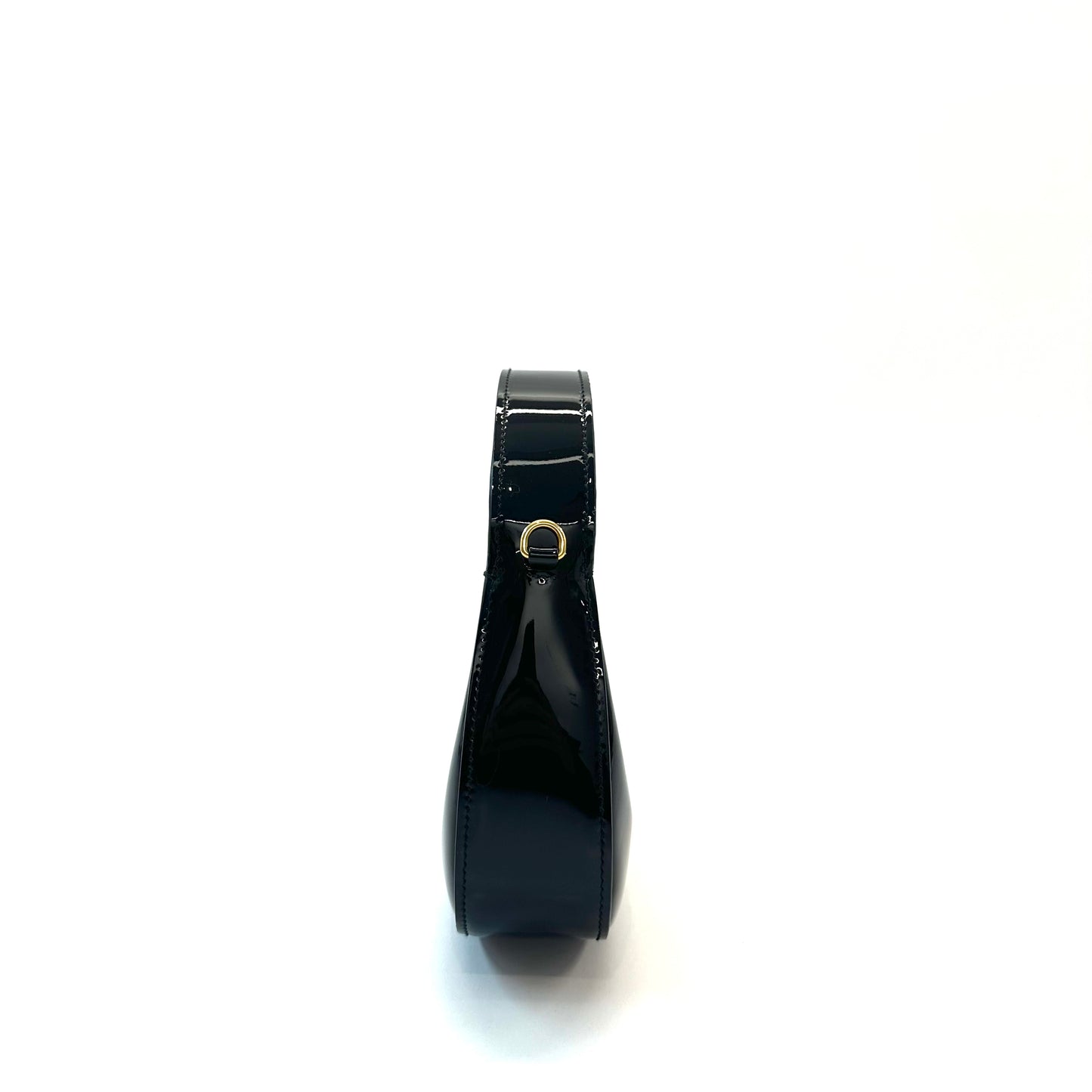 Miu Miu - Hobo Crescent Bag - Patent leather - Black