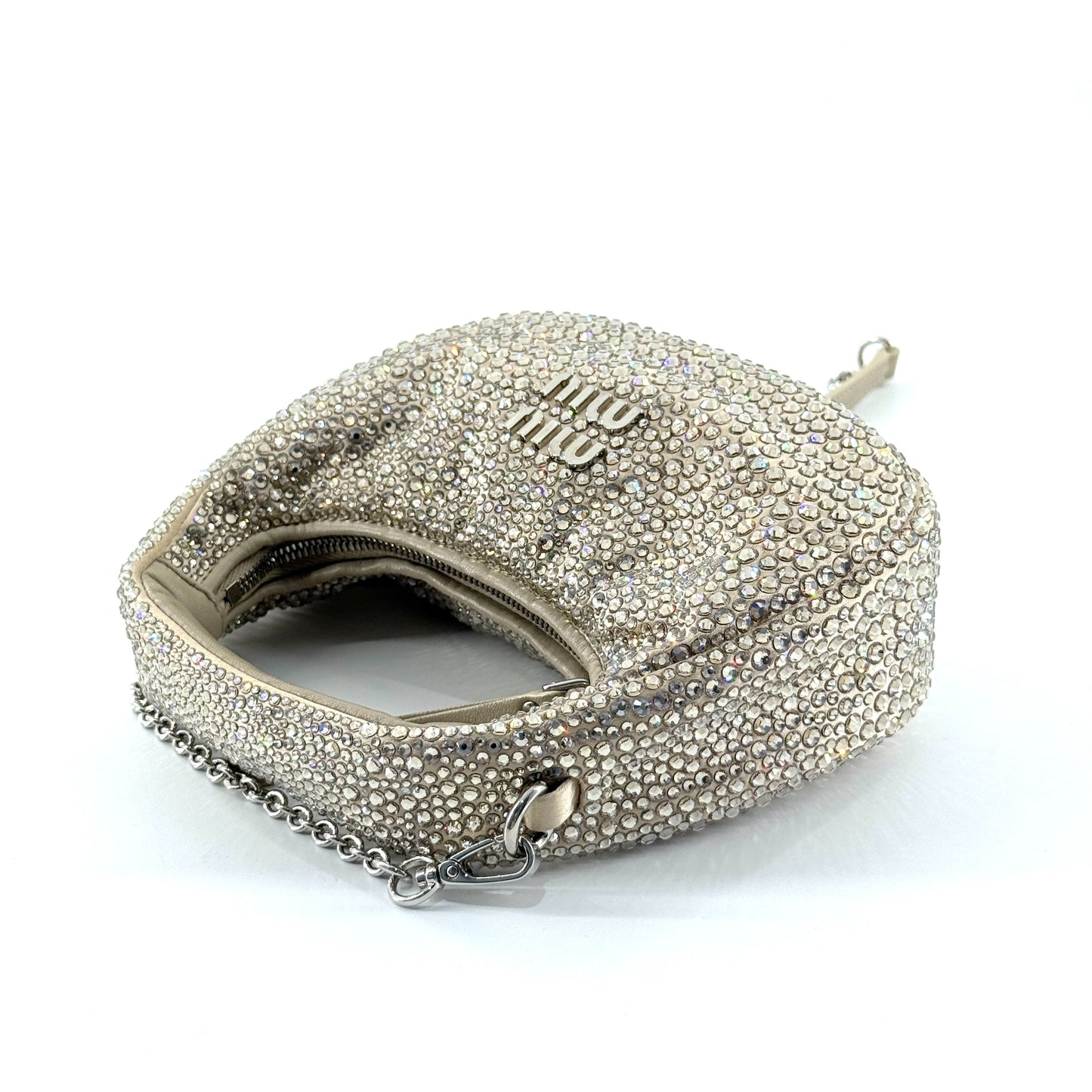 Miu Miu - Hobo - Leather with crystal embellishment - Champagne Gold - (mini)