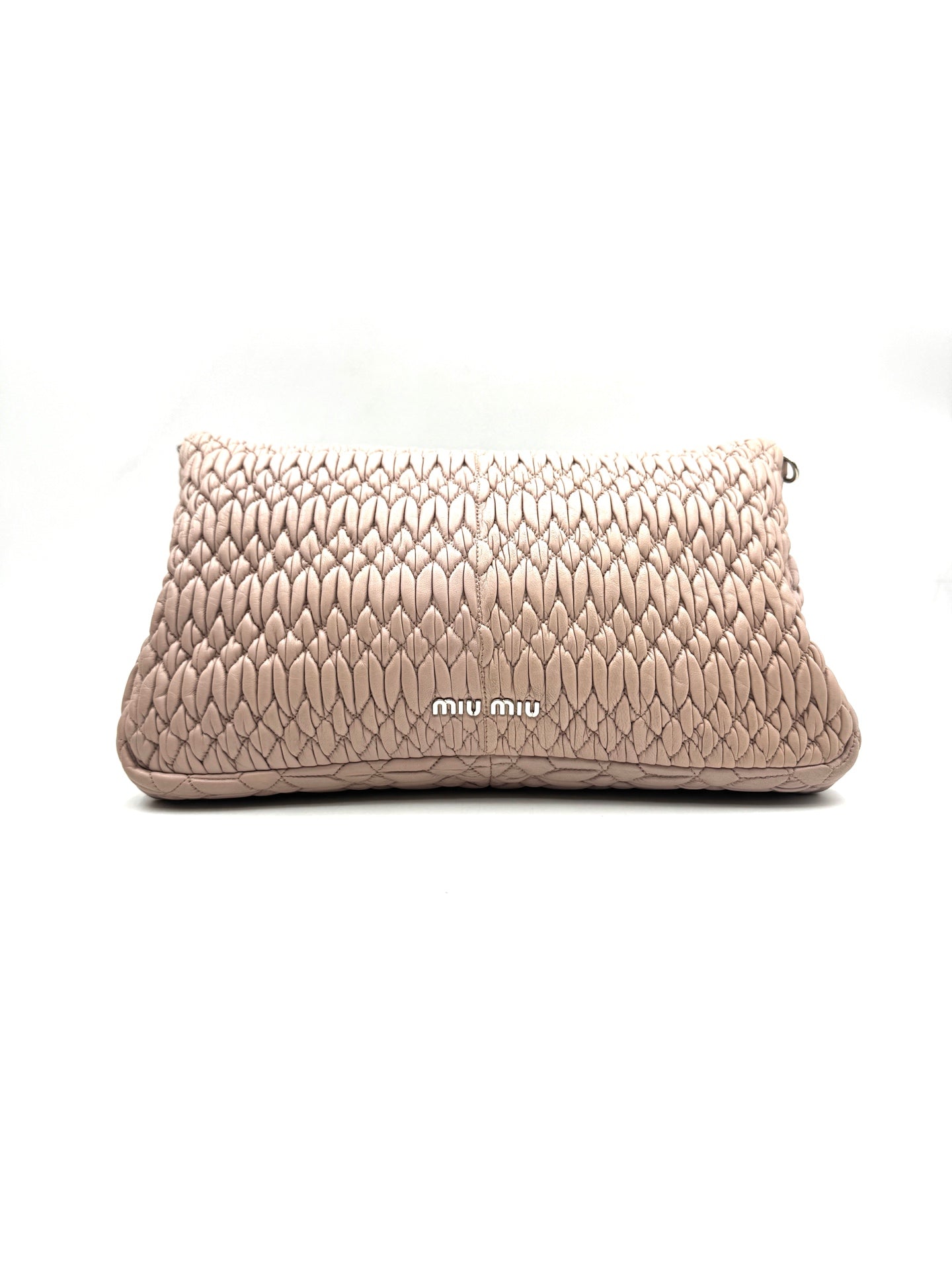 Miu Miu - Matelassé Crystal Flap Bag - Lambskin leather - Pink - (medium)