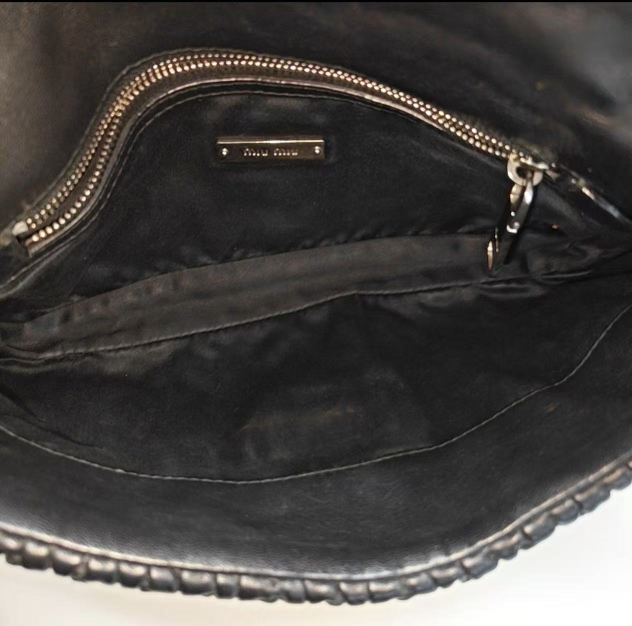 Miu Miu - Matelassé - Lambskin leather - Black - (Small)