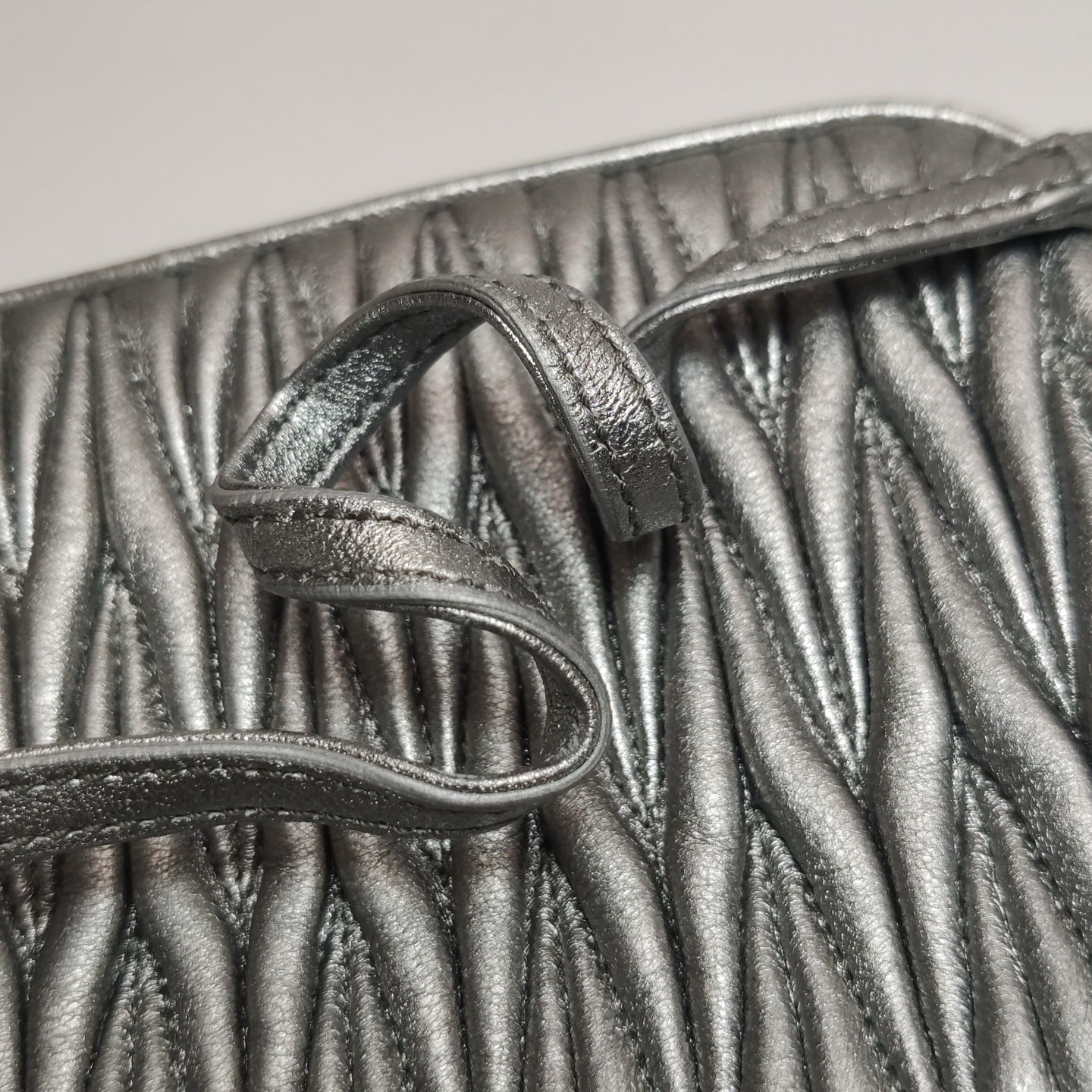 Miu Miu - Matelassé - Leather - Silver - (mini)