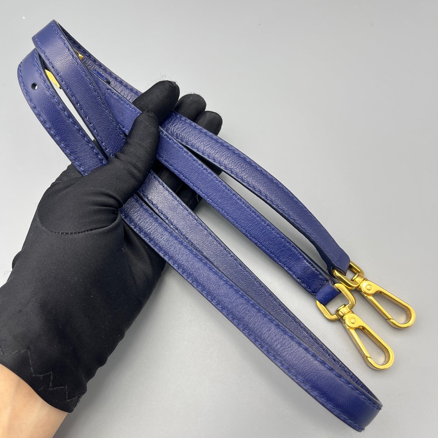 Miu Miu - Matelassé Top Handle Bag - Leather - Blue - (Medium)