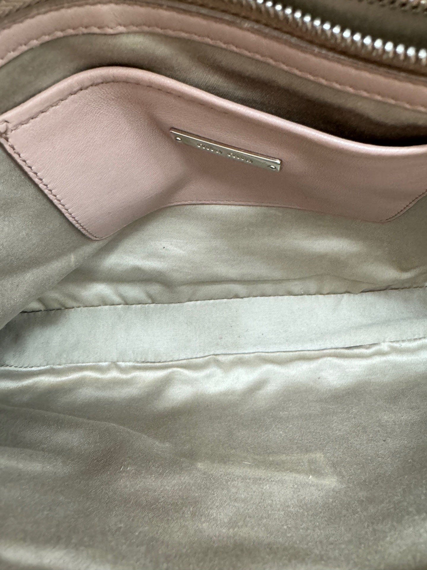 Miu Miu - Nappa Shine Pleated Bag - Leather - Pink - (medium)