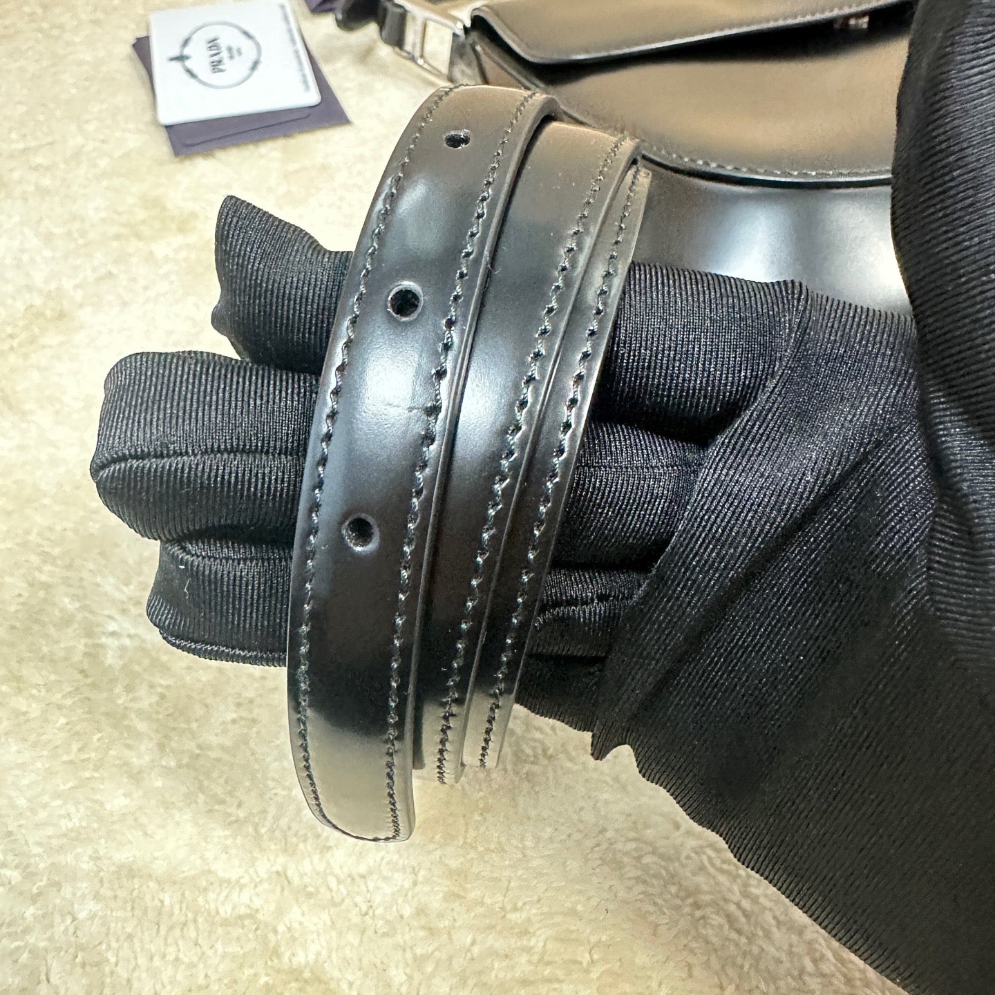 Prada - Cleo - Patent leather - Black - (Small)